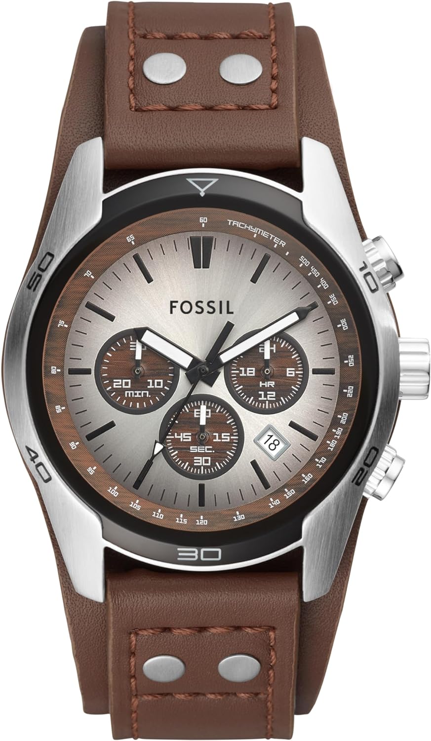 Fossil Men’s Coachman Quartz Stainless Steel and Leather Chronograph Watch Fossil Men’s Coachman Quartz Stainless Steel and Leather Chronograph Watch