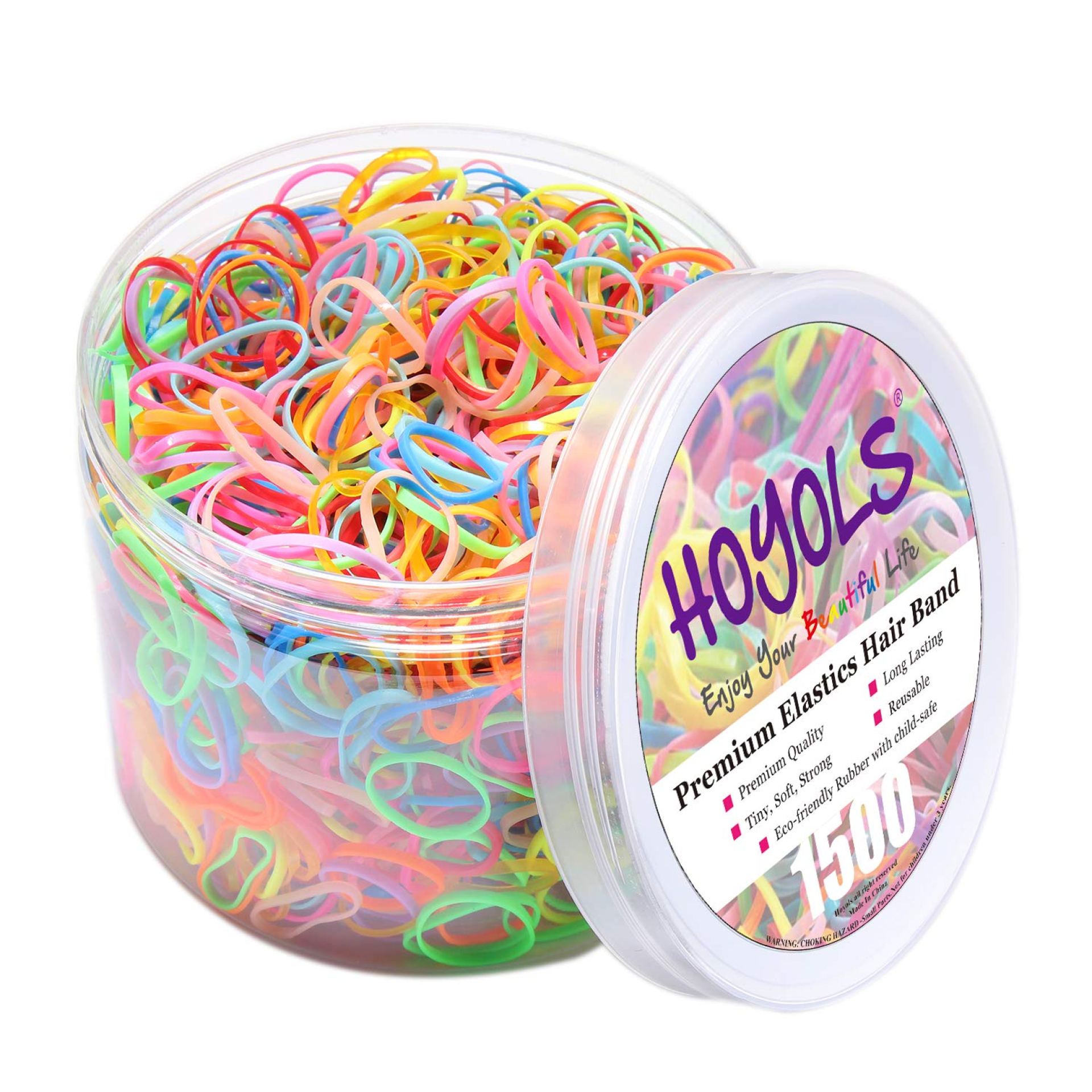 HOYOLS Baby Hair Ties Hair Rubber Bands for Toddler Infants Kids Girls Thin Small Hair Elastics TPU 1500 Piece Pack HOYOLS Baby Hair Ties Hair Rubber Bands for Toddler Infants Kids Girls Thin Small Hair Elastics TPU 1500 Piece Pack