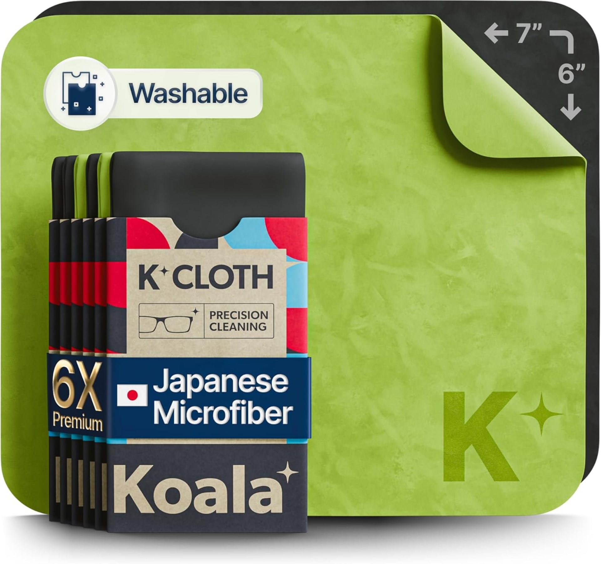 Koala Lens Cleaning Cloth | Japanese Microfiber | Glasses Cleaning Cloths | Eyeglass Lens Cleaner | Eyeglasses, Camera, VR/AR Headset, and Screen Cleaner | Black & Green (Pack of 6) Koala Lens Cleaning Cloth | Japanese Microfiber | Glasses Cleaning Cloths | Eyeglass Lens Cleaner | Eyeglasses, Camera, VR/AR Headset, and Screen Cleaner | Black & Green (Pack of 6)