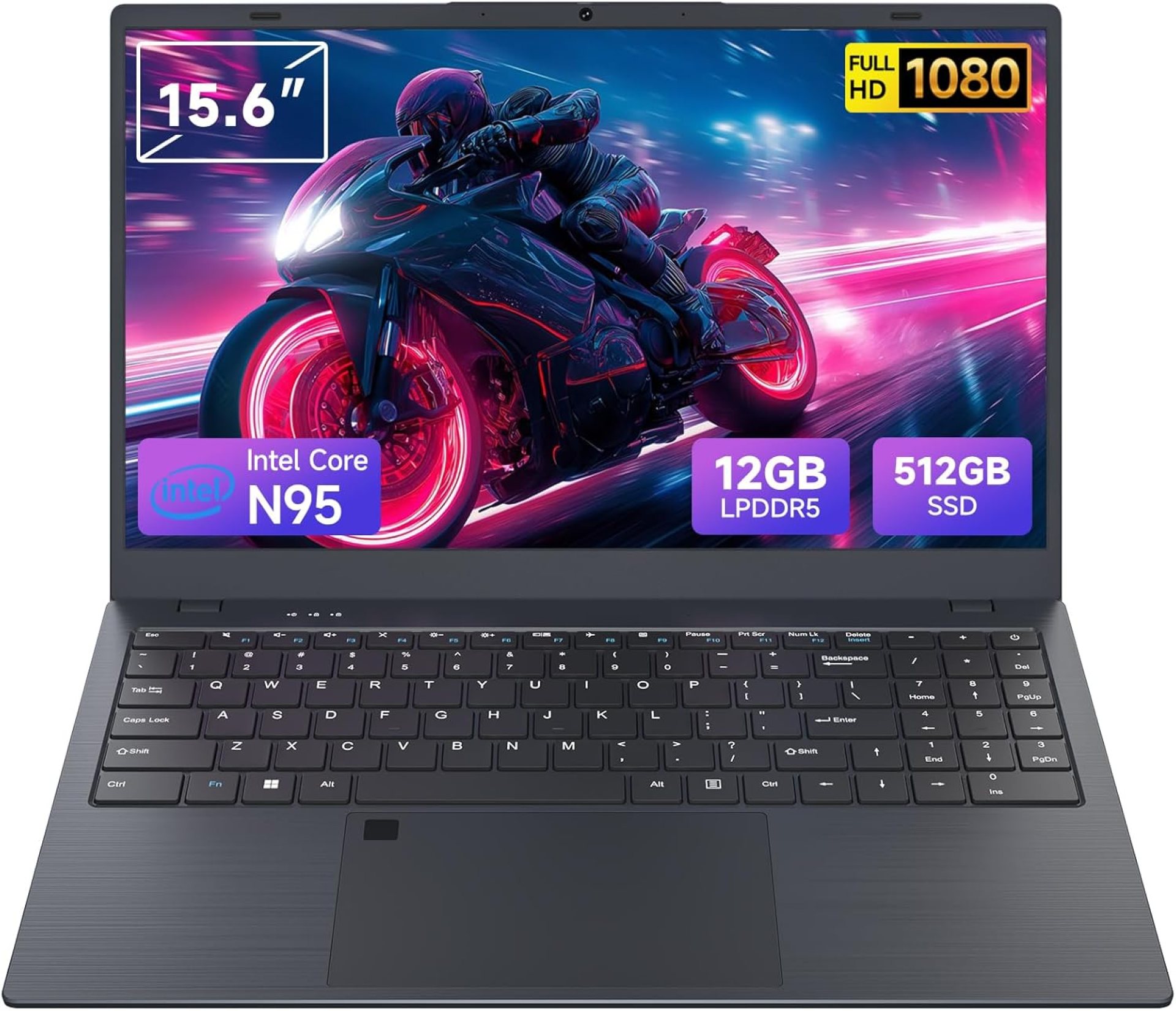 15.6 Inch Student Business Laptop Computer, LPDDR5 12GB RAM 512GB ROM, Intel N95 Processor(Up to 3.4GHz), Windows 11 Pro with FHD IPS Display, WiFi 5, Bluetooth 5.2, Type-C, HDMI, USB 3.2 15.6 Inch Student Business Laptop Computer, LPDDR5 12GB RAM 512GB ROM, Intel N95 Processor(Up to 3.4GHz), Windows 11 Pro with FHD IPS Display, WiFi 5, Bluetooth 5.2, Type-C, HDMI, USB 3.2