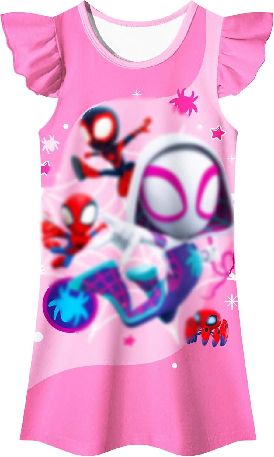 Girl Cartoon Hero Dress Toddler Fantasy Dresses Kids Ruffle Playwear Casual Clothes 3-7 Years Girl Cartoon Hero Dress Toddler Fantasy Dresses Kids Ruffle Playwear Casual Clothes 3-7 Years