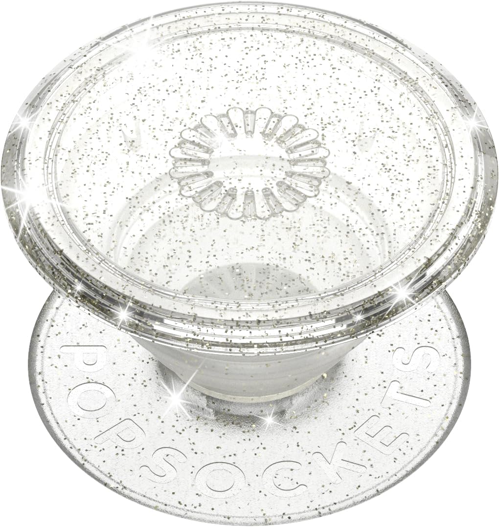 PopSockets Translucent Phone Grip with Expanding Kickstand, PopSockets for Phone, Translucent PopGrip – Clear Glitter Silver PopSockets Translucent Phone Grip with Expanding Kickstand, PopSockets for Phone, Translucent PopGrip – Clear Glitter Silver