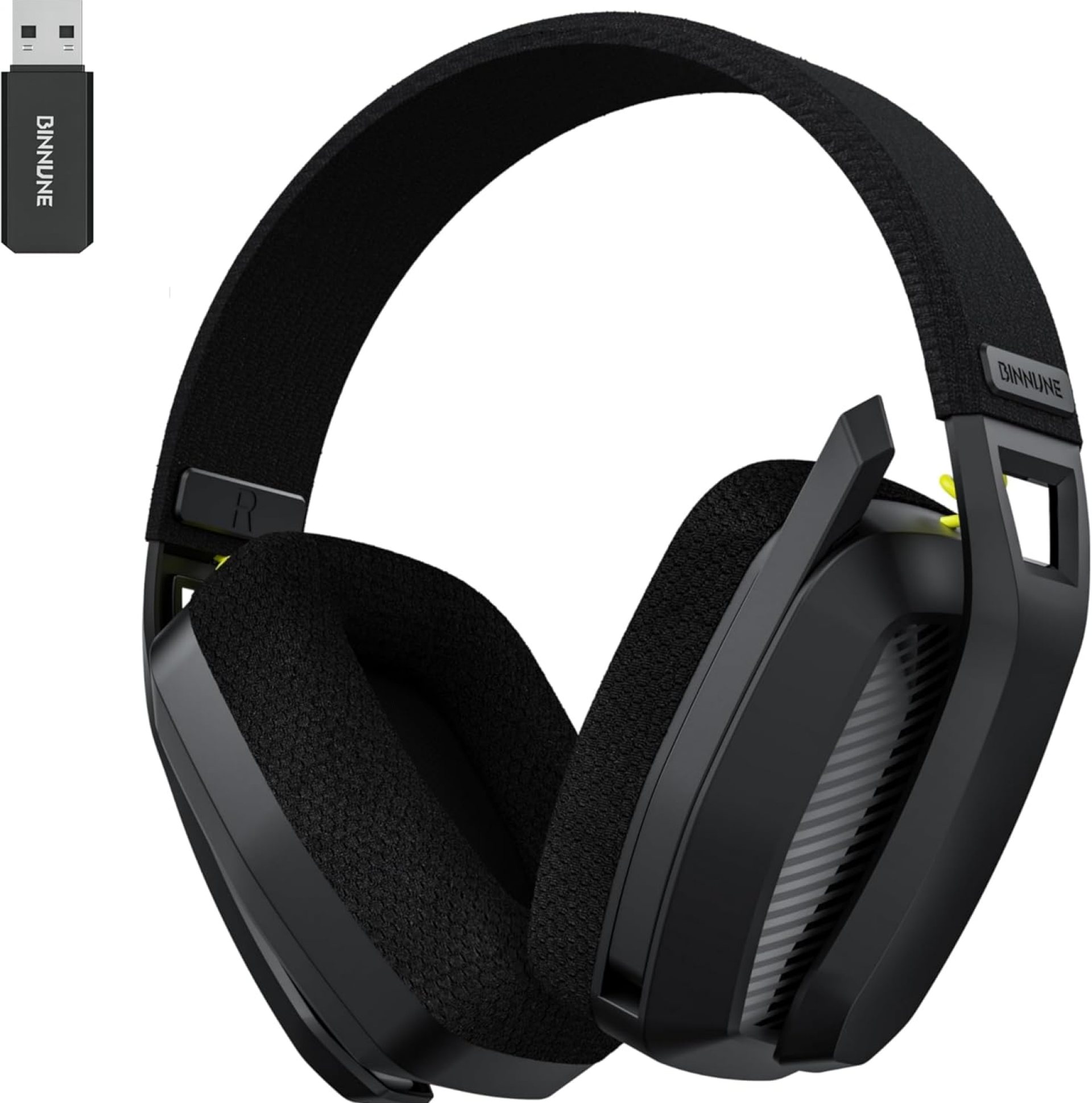 BINNUNE Wireless Gaming Headset with Mic for PS5, PS4, PC, Mac, Wireless Headphones, 2.4GHz Bluetooth Gaming Headset, Wireless Headsets with Flip Mic for Laptop Computer, Black BINNUNE Wireless Gaming Headset with Mic for PS5, PS4, PC, Mac, Wireless Headphones, 2.4GHz Bluetooth Gaming Headset, Wireless Headsets with Flip Mic for Laptop Computer, Black