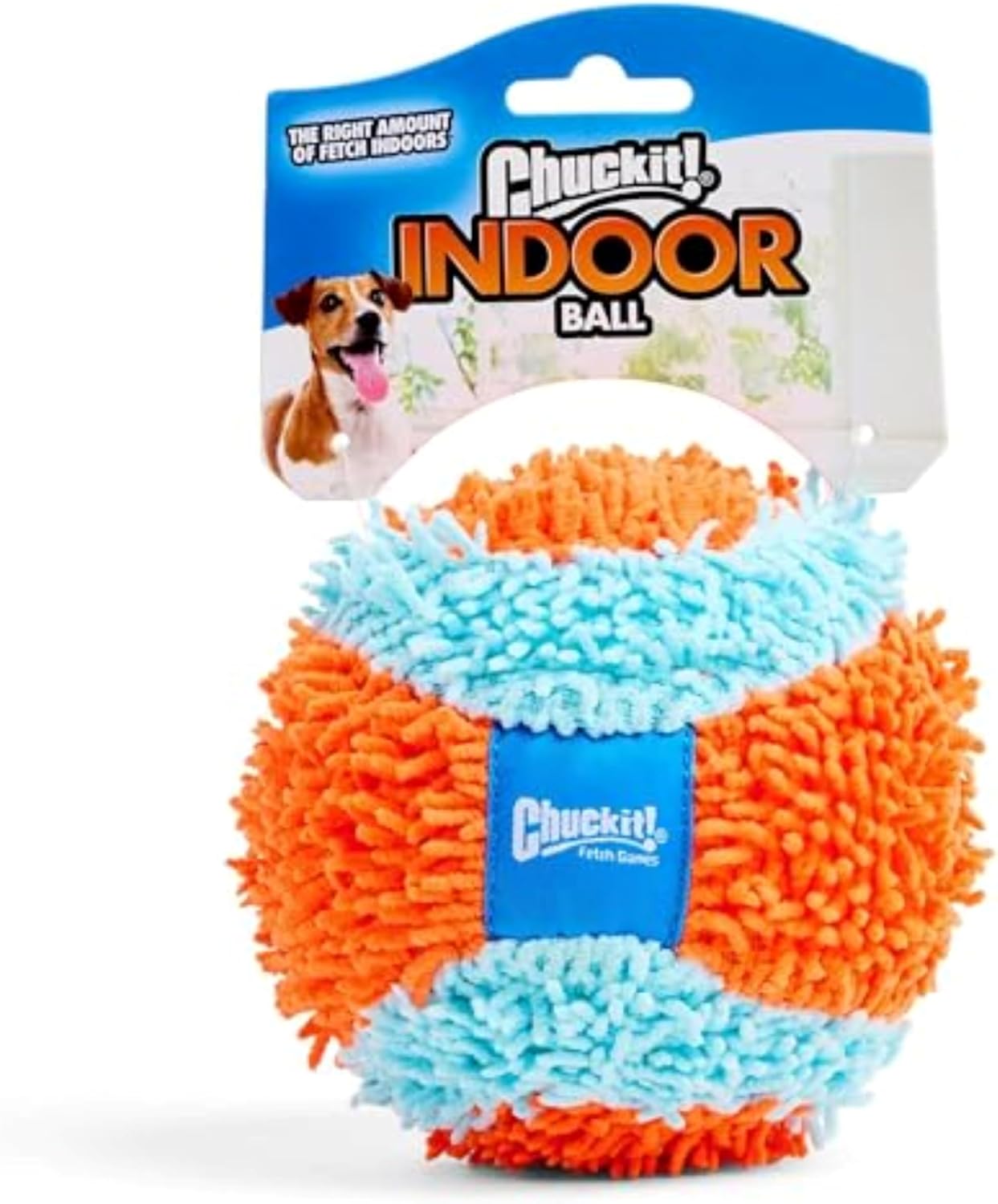 Chuckit! Indoor Fetch Ball Dog Toy for Dogs – Interactive Dog Toys for Boredom, 4.75 Inch, Orange and Blue Chuckit! Indoor Fetch Ball Dog Toy for Dogs – Interactive Dog Toys for Boredom, 4.75 Inch, Orange and Blue