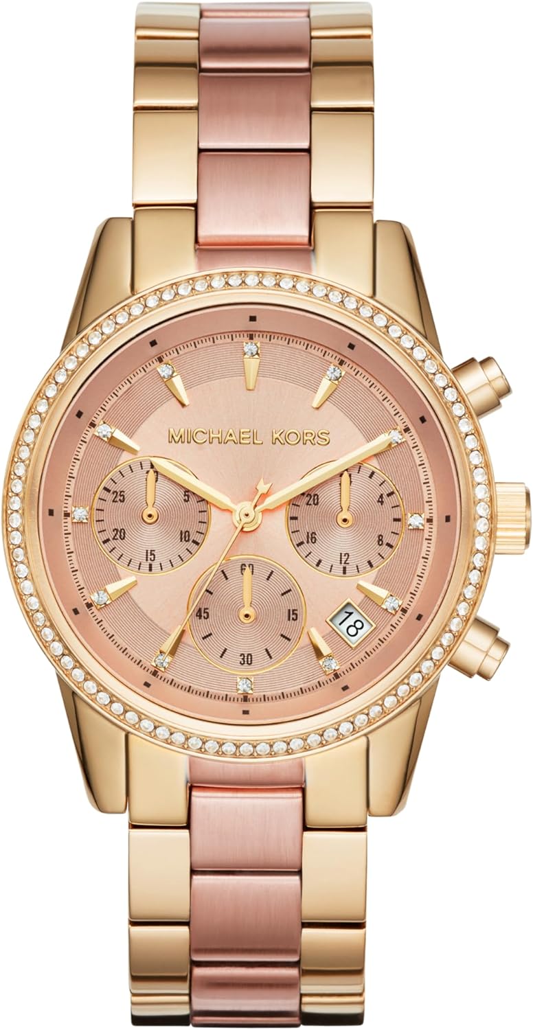 Michael Kors Ritz Women’s Watch, Stainless Steel and Pavé Crystal Watch for Women Michael Kors Ritz Women’s Watch, Stainless Steel and Pavé Crystal Watch for Women