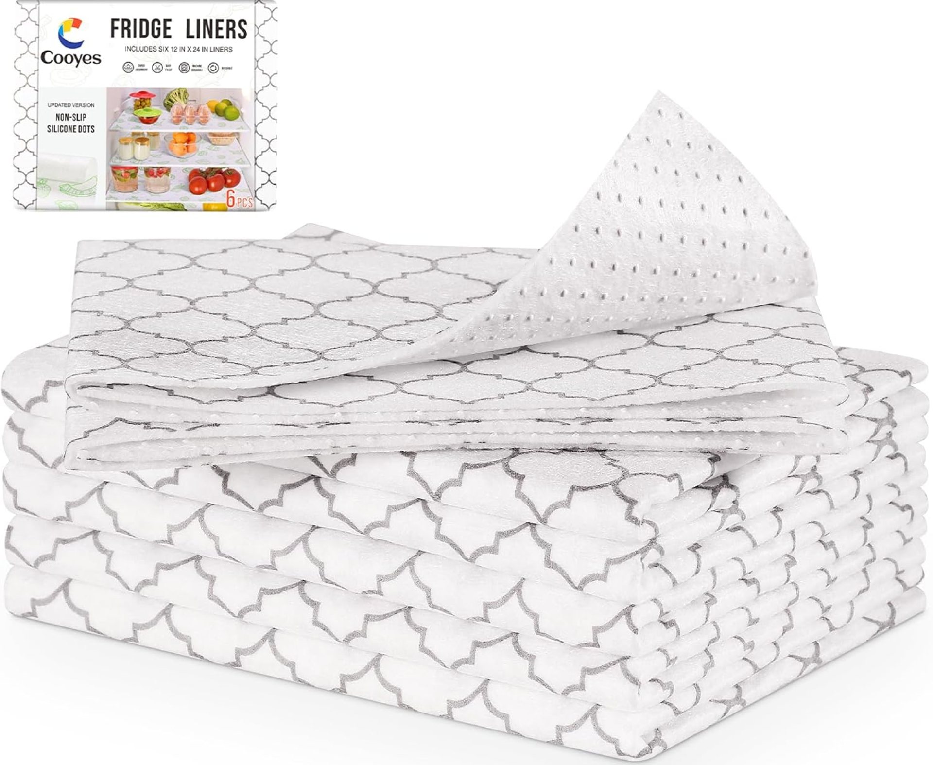 Cooyes 2 in 1 Fridge Liners & Fresh mats for Refrigerator Organizers and Storage, Absorbent Fridge Bin Liners, Home Kitchen Gadgets Accessories Organization Must Haves for Freezer Shelf Drawer Cabinet Cooyes 2 in 1 Fridge Liners & Fresh mats for Refrigerator Organizers and Storage, Absorbent Fridge Bin Liners, Home Kitchen Gadgets Accessories Organization Must Haves for Freezer Shelf Drawer Cabinet