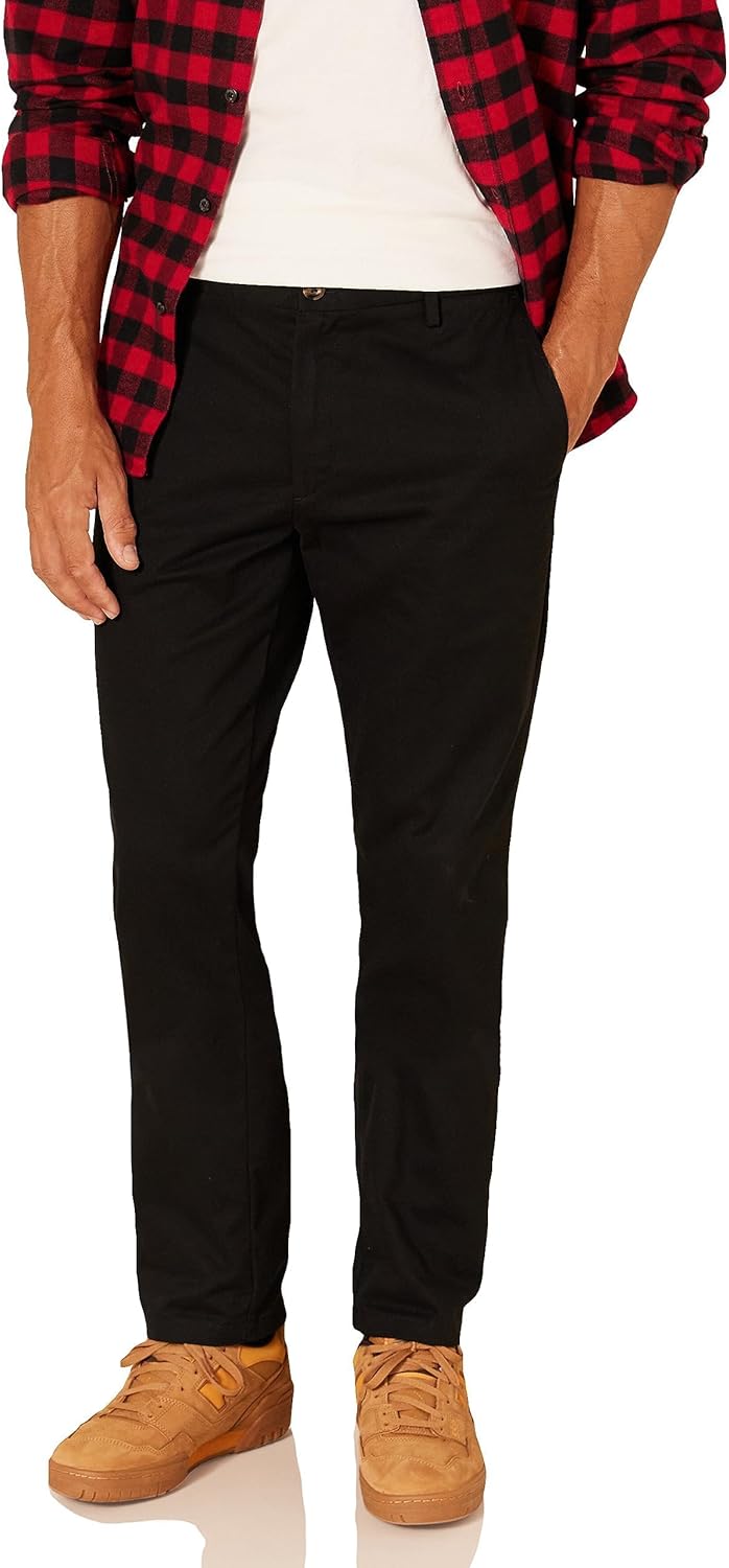 Amazon Essentials Men’s Slim-Fit Wrinkle-Resistant Flat-Front Chino Pant Amazon Essentials Men’s Slim-Fit Wrinkle-Resistant Flat-Front Chino Pant