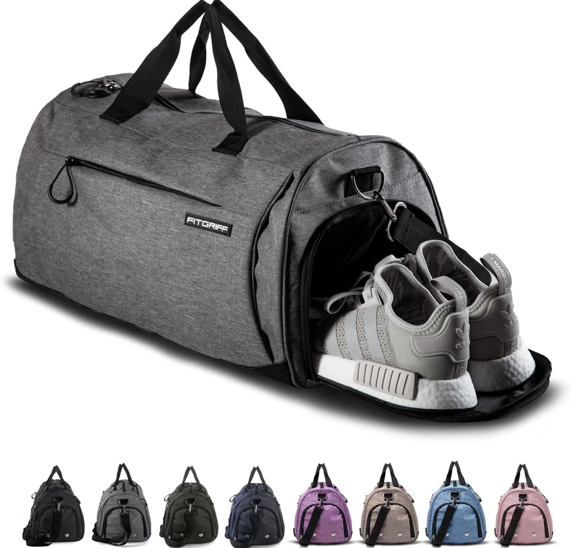 Fitgriff® Gym Bag for Men & Women with Shoe & Wet Compartment – Duffle Bag for Travel, Sports, Fitness & Workout Fitgriff® Gym Bag for Men & Women with Shoe & Wet Compartment – Duffle Bag for Travel, Sports, Fitness & Workout
