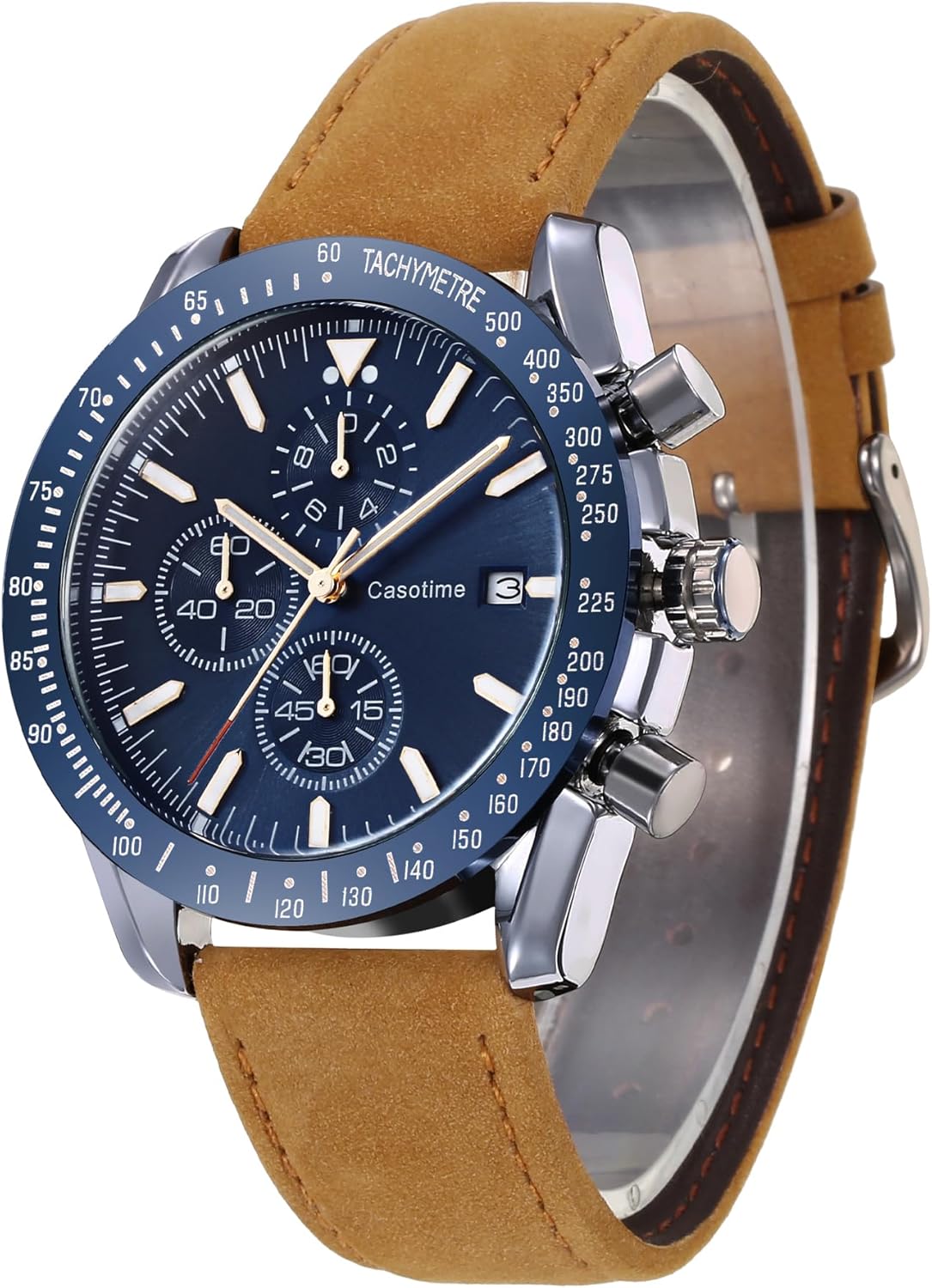 Watches for Men Leather Band Chronograph Mens Watches 30M Waterproof Big Face Analog Quartz Date Watch Work Sport Casual Classical Fashion Designer Dress Wrist Watches Elegant Gift for Men Watches for Men Leather Band Chronograph Mens Watches 30M Waterproof Big Face Analog Quartz Date Watch Work Sport Casual Classical Fashion Designer Dress Wrist Watches Elegant Gift for Men