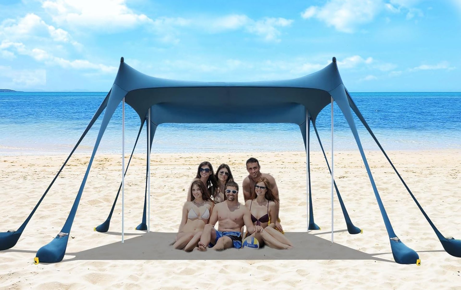 Portable Beach Tent Sun Shelter UV Protection Beach Canopy Sun Shade for Camping, Family Tent, Quick Setup Outdoor Shade Canopy(Navy) Portable Beach Tent Sun Shelter UV Protection Beach Canopy Sun Shade for Camping, Family Tent, Quick Setup Outdoor Shade Canopy(Navy)