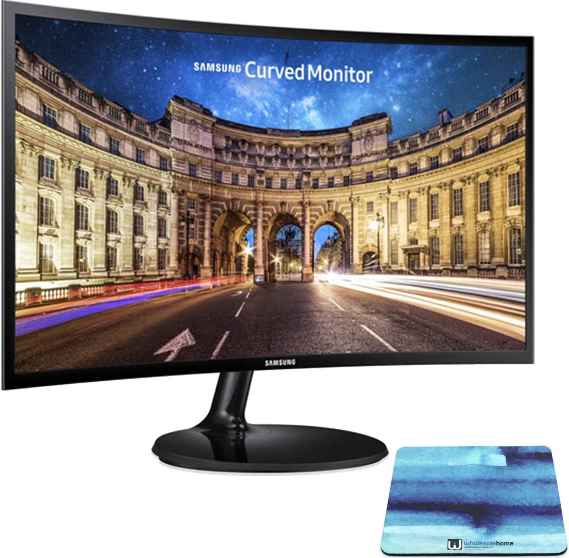 SAMSUNG 24 Inch Curved Computer Monitor, LC24F390FHNXZA LED Screen 60Hz Full HD 1080P Gaming Slim Design for Home and Office use, Wholesalehome Mouse Pad Included Black SAMSUNG 24 Inch Curved Computer Monitor, LC24F390FHNXZA LED Screen 60Hz Full HD 1080P Gaming Slim Design for Home and Office use, Wholesalehome Mouse Pad Included Black