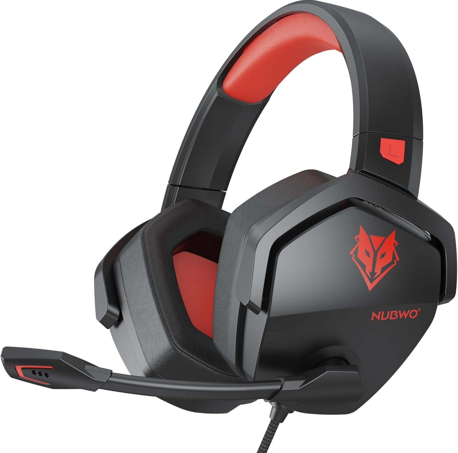 NUBWO N16 Gaming Headsets for Xbox, PS5, PS4, PlayStation, PC, Switch, Mac – Over Ear Headphones with Microphone, Stereo Sound, Wired Xbox Headet with 3.5mm Audio Jack (Black Red) NUBWO N16 Gaming Headsets for Xbox, PS5, PS4, PlayStation, PC, Switch, Mac – Over Ear Headphones with Microphone, Stereo Sound, Wired Xbox Headet with 3.5mm Audio Jack (Black Red)