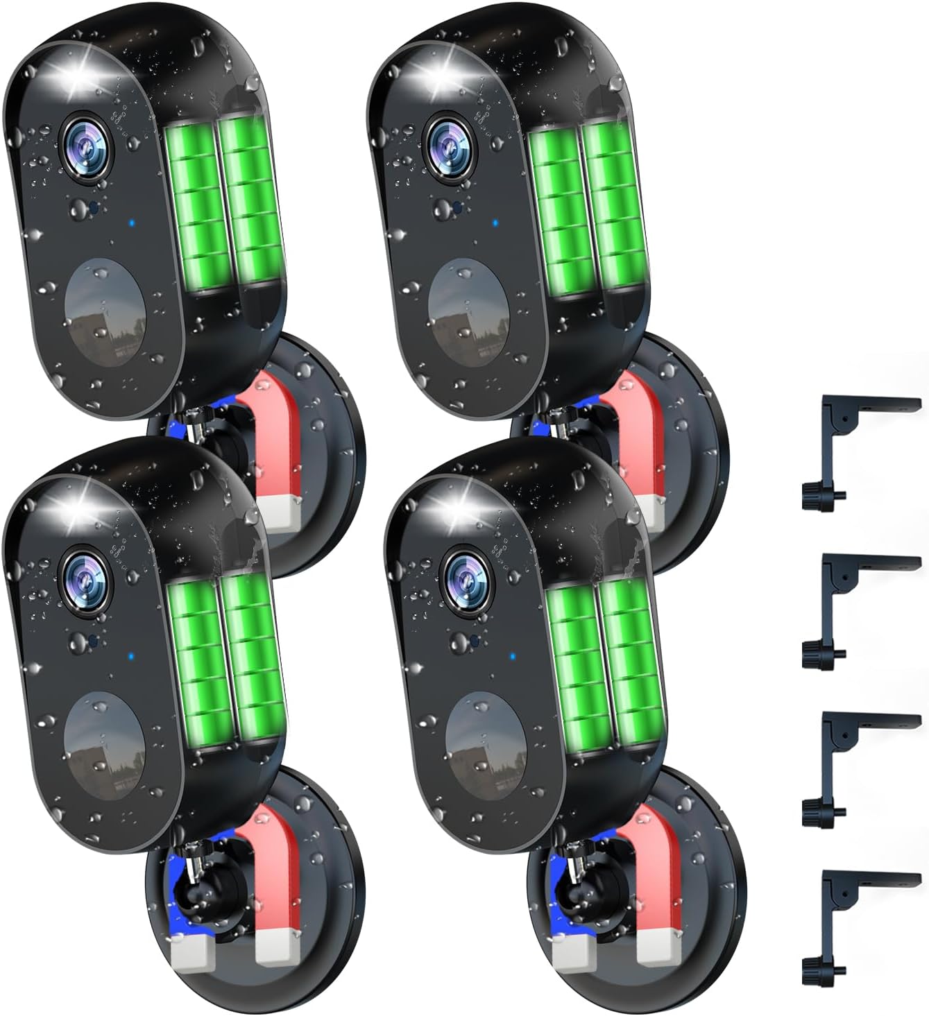 Wireless Battery Cameras Outdoor.Indoor Outdoor Home Security Cameras, with Night Version,Motion Detection,2-Way Audio,Waterproof,Cloud Storage,No Subscription(4 Pack) Wireless Battery Cameras Outdoor.Indoor Outdoor Home Security Cameras, with Night Version,Motion Detection,2-Way Audio,Waterproof,Cloud Storage,No Subscription(4 Pack)