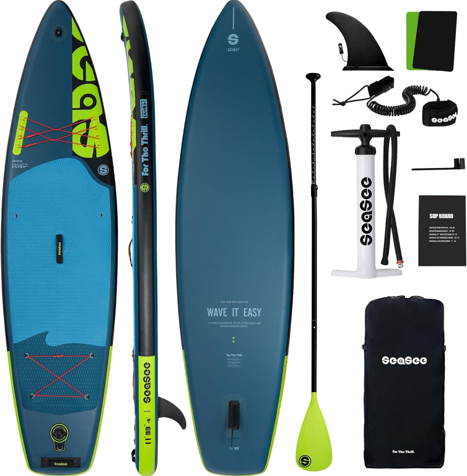 Inflatable Stand Up Paddle Board Includes Paddle, Dual Action Pump, and Accessories 11ft Lightweight iSUP, 33″*6″ Wide Stable Design, Anti-Slip EVA Deck, Paddle Board for Adults Inflatable Stand Up Paddle Board Includes Paddle, Dual Action Pump, and Accessories 11ft Lightweight iSUP, 33″*6″ Wide Stable Design, Anti-Slip EVA Deck, Paddle Board for Adults
