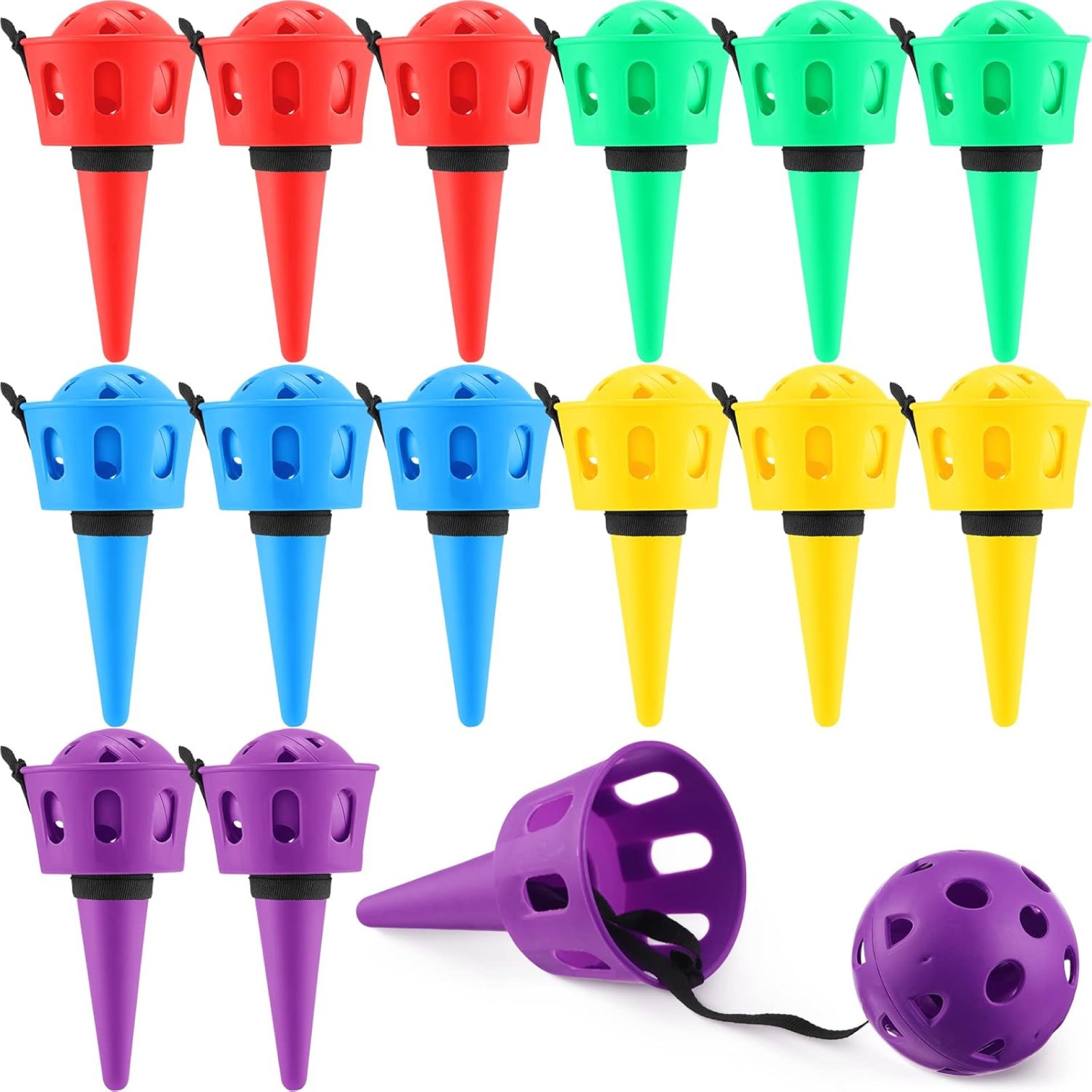 15 Pcs Ball Catch Game Hand Eye Coordination Ball Catching Cup Classic Outdoor Tetherball Catch Game for Lawn Yard Beach Camping Outdoor Sports Party Games Activities Adults, 5 Colors 15 Pcs Ball Catch Game Hand Eye Coordination Ball Catching Cup Classic Outdoor Tetherball Catch Game for Lawn Yard Beach Camping Outdoor Sports Party Games Activities Adults, 5 Colors