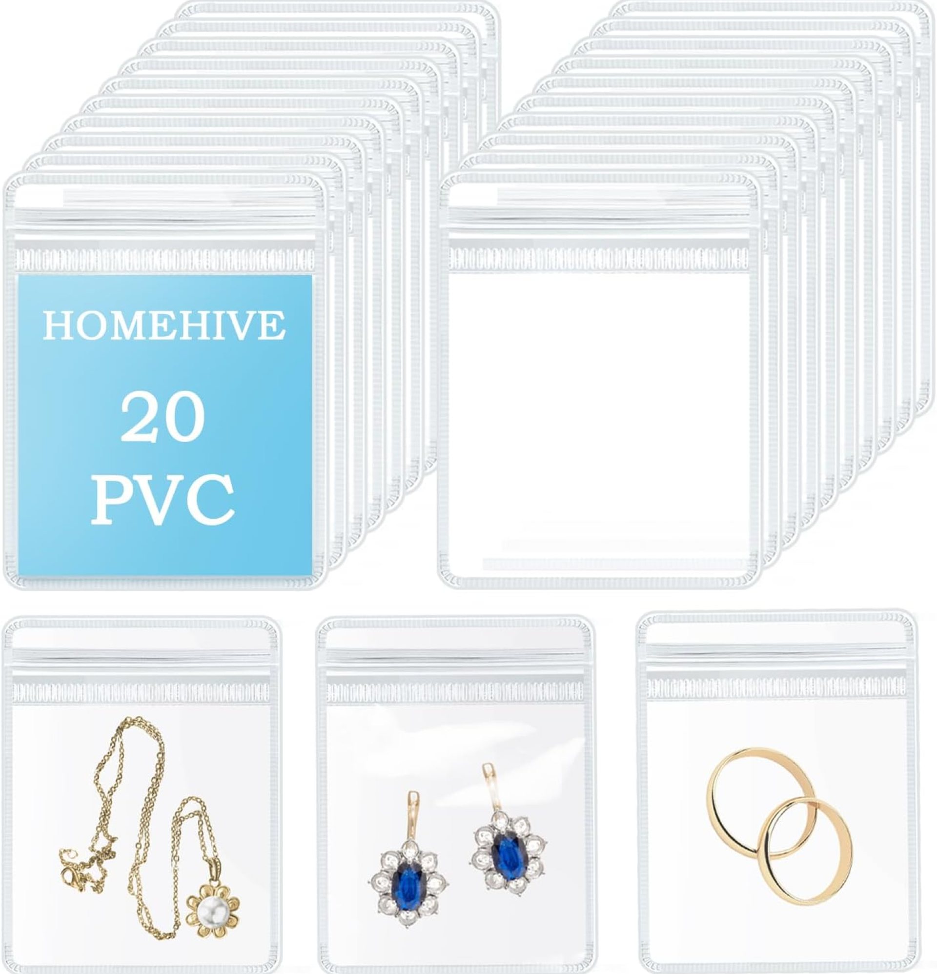 Travel Jewelry Bags, 20Pcs Clear Travel Jewelry Organizer, Portable Anti Tarnish Jewelry Storage Pouch Bag Gift for Women Girl, 20Pcs Clear Bags Travel Jewelry Bags, 20Pcs Clear Travel Jewelry Organizer, Portable Anti Tarnish Jewelry Storage Pouch Bag Gift for Women Girl, 20Pcs Clear Bags