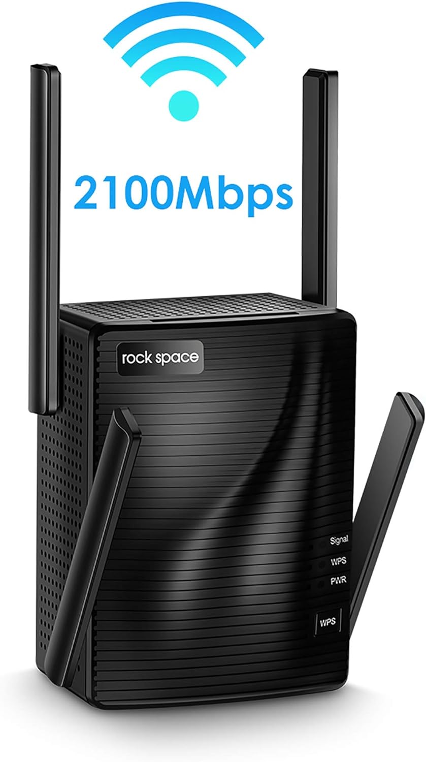 WiFi Range Extender – 2100 Mbps WiFi Extender,5G & 2.4G Dual Band WiFi Booster,WiFi Repeater,Gigabit Port,Coverage up to 1292sq.ft,Support Multiple Devices,Extends WiFi Range,Access Point for Home WiFi Range Extender – 2100 Mbps WiFi Extender,5G & 2.4G Dual Band WiFi Booster,WiFi Repeater,Gigabit Port,Coverage up to 1292sq.ft,Support Multiple Devices,Extends WiFi Range,Access Point for Home