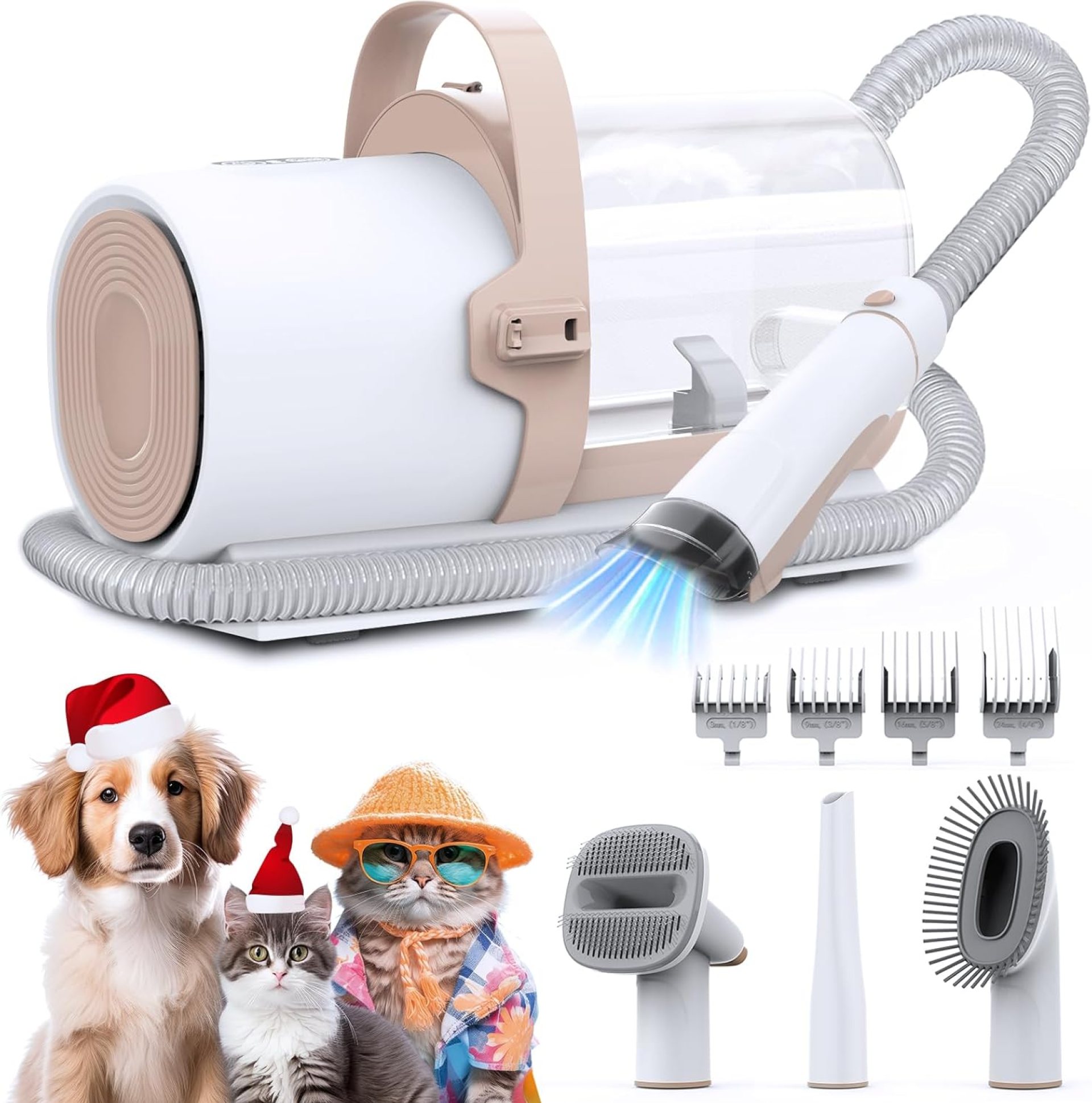 Dog Grooming Vacuum, Dog Hair Vacuum, 11000Pa Suction Power Dog Vacuum for Shedding Grooming, Pet Vacuum Grooming Kit with 4 Grooming Tools, Low Noise, 2.5L, Perfect for Pet Hair Grooming, PG50 Dog Grooming Vacuum, Dog Hair Vacuum, 11000Pa Suction Power Dog Vacuum for Shedding Grooming, Pet Vacuum Grooming Kit with 4 Grooming Tools, Low Noise, 2.5L, Perfect for Pet Hair Grooming, PG50