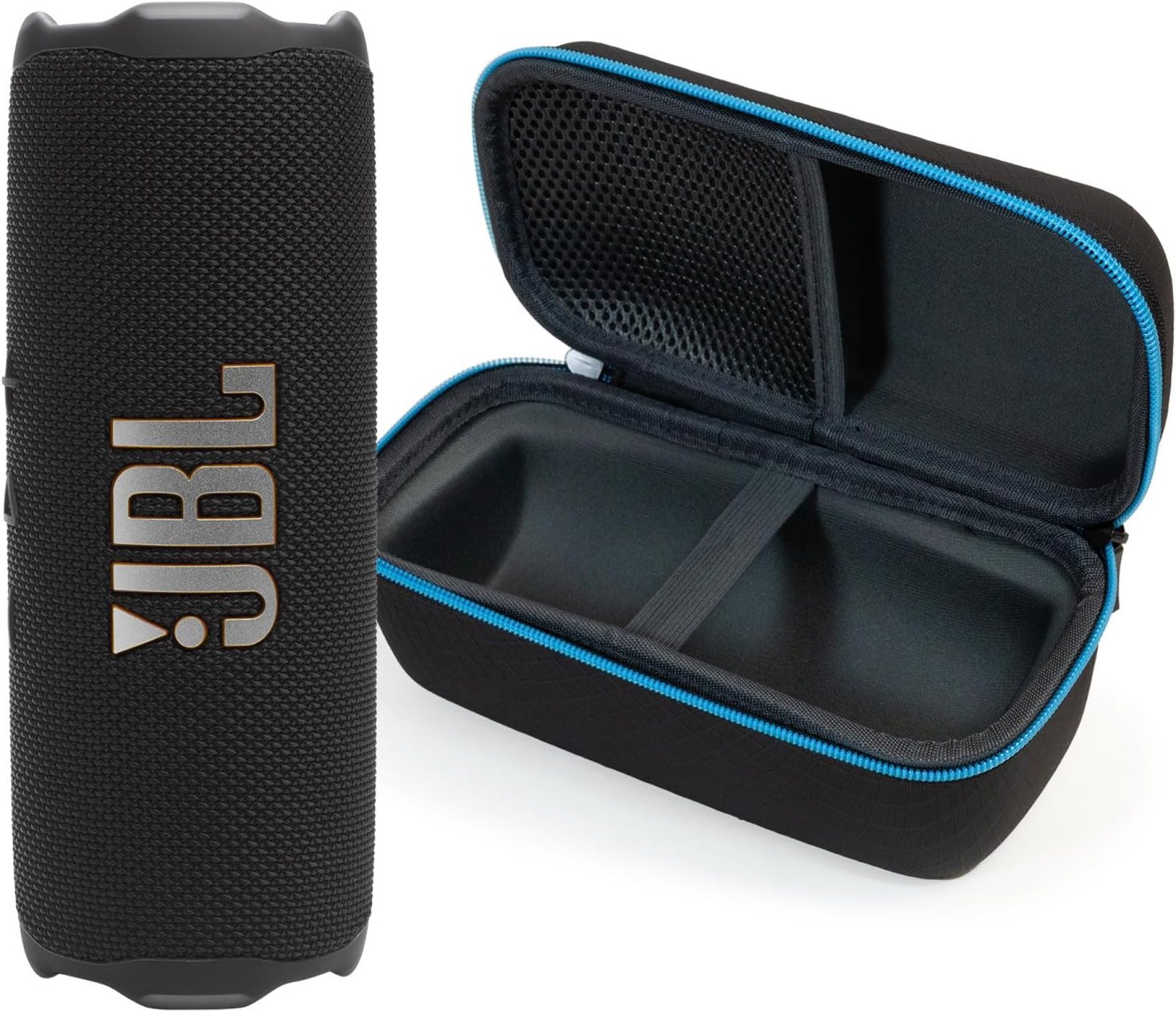 JBL FLIP 7 Bluetooth Speaker & divvi! Premium Hard Case Bundle – Black JBL FLIP 7 Bluetooth Speaker & divvi! Premium Hard Case Bundle – Black