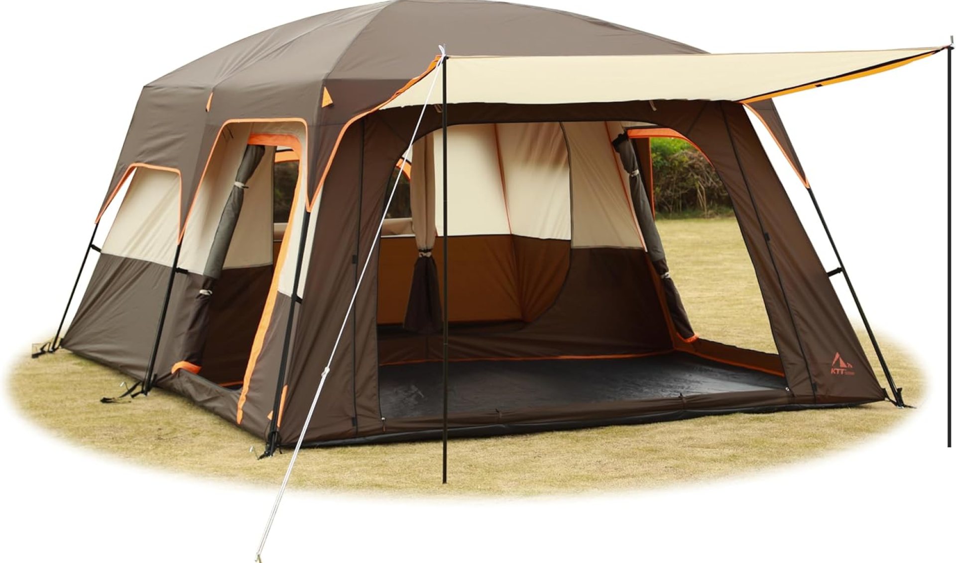 KTT Extra Large Tent 10-12-14 Person(Style-B),Family Cabin Tents,2 Rooms,3 Doors and 3 Windows with Mesh,Straight Wall,Waterproof,Double Layer,Big Tent for Outdoor,Picnic,Camping,Family Gathering KTT Extra Large Tent 10-12-14 Person(Style-B),Family Cabin Tents,2 Rooms,3 Doors and 3 Windows with Mesh,Straight Wall,Waterproof,Double Layer,Big Tent for Outdoor,Picnic,Camping,Family Gathering