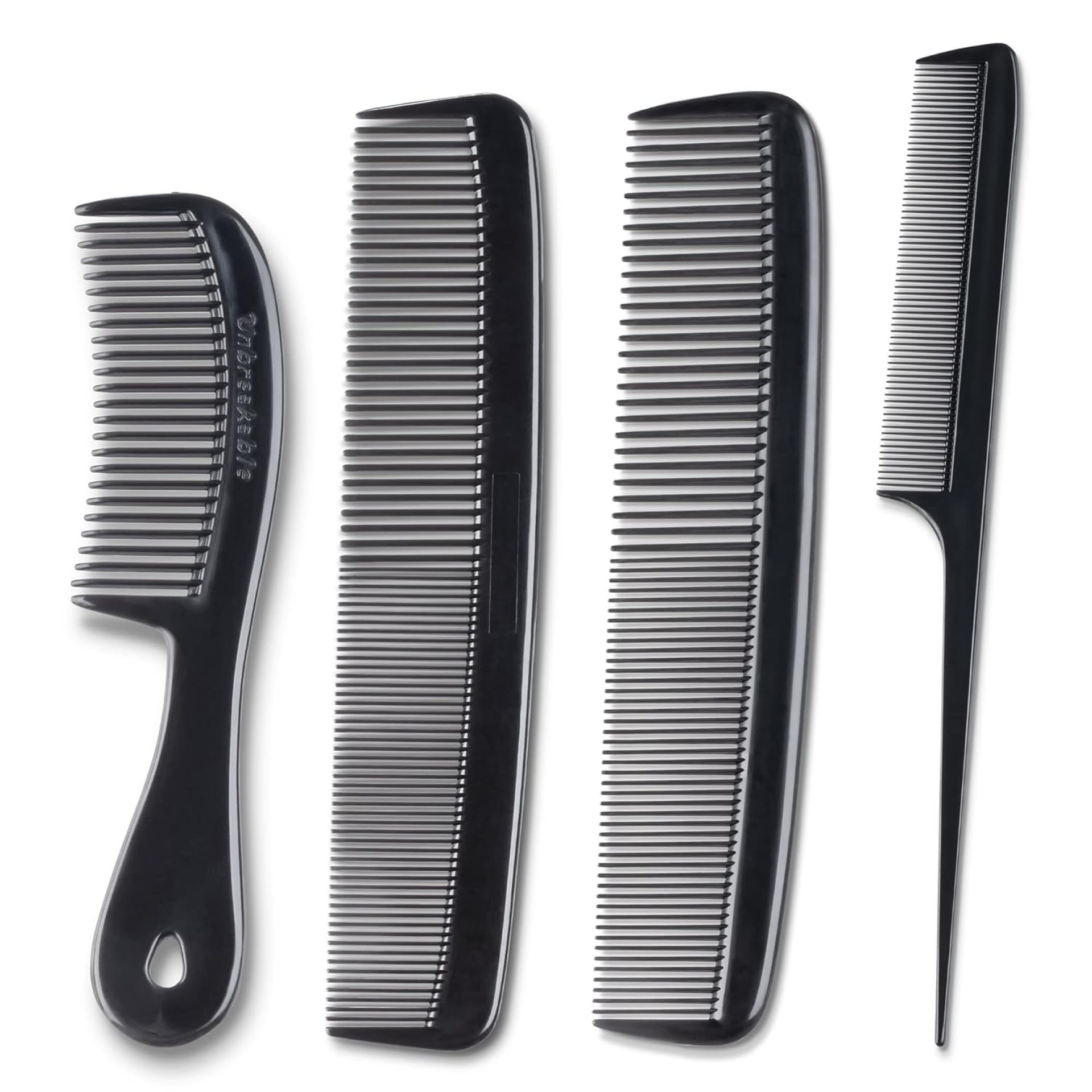 Mars Wellness 4 Piece Professional Comb Set Black – USA MADE – Fine Pro Tail Combs, Dresser Hair Comb Styling Comb – Premium Grade for Men and Women – Parting Teasing and Styling Mars Wellness 4 Piece Professional Comb Set Black – USA MADE – Fine Pro Tail Combs, Dresser Hair Comb Styling Comb – Premium Grade for Men and Women – Parting Teasing and Styling