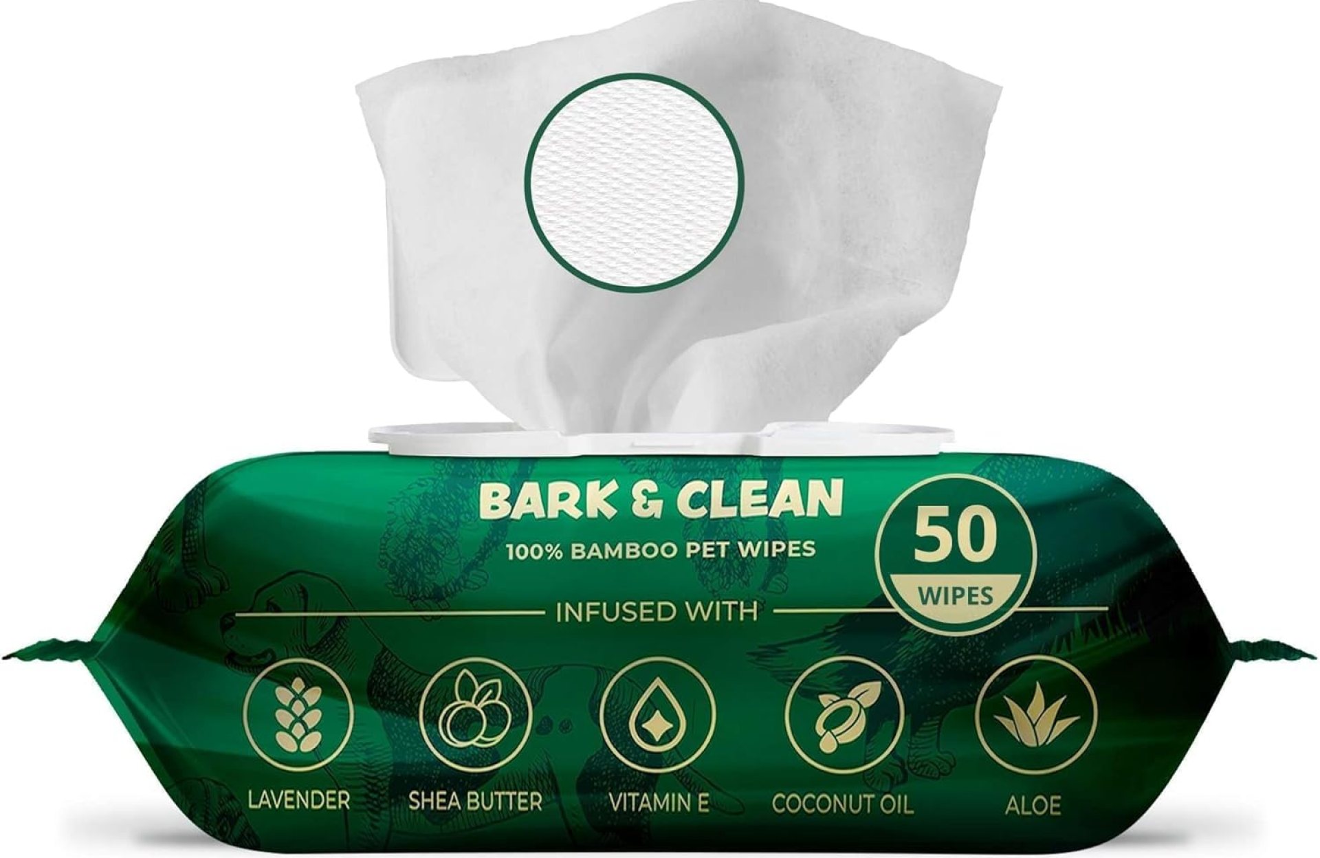 Dog Wipes for Cleaning and Deodorizing – 50 8.5″ x 9″ Bamboo Pet Wipes – Compostable, Hypoallergenic Puppy Wipes – Dog Wipes for Paws, Butt, and Body Dog Wipes for Cleaning and Deodorizing – 50 8.5″ x 9″ Bamboo Pet Wipes – Compostable, Hypoallergenic Puppy Wipes – Dog Wipes for Paws, Butt, and Body