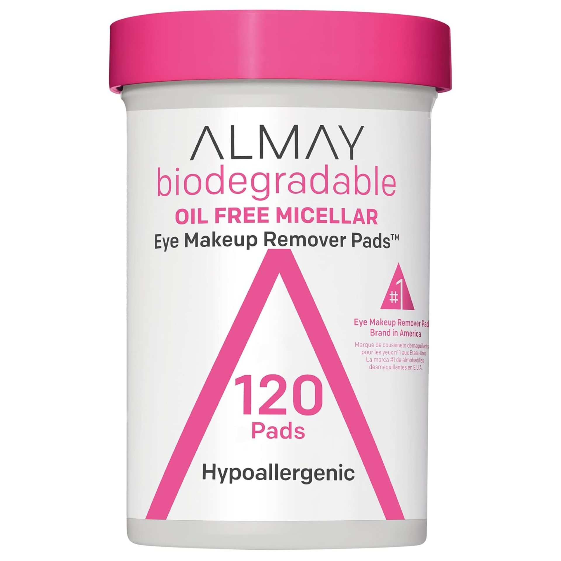 Almay Biodegradable Makeup Remover Pads, Micellar Gentle, Hypoallergenic, Fragrance-Free, Dermatologist & Ophthalmologist Tested, 120 Count Almay Biodegradable Makeup Remover Pads, Micellar Gentle, Hypoallergenic, Fragrance-Free, Dermatologist & Ophthalmologist Tested, 120 Count