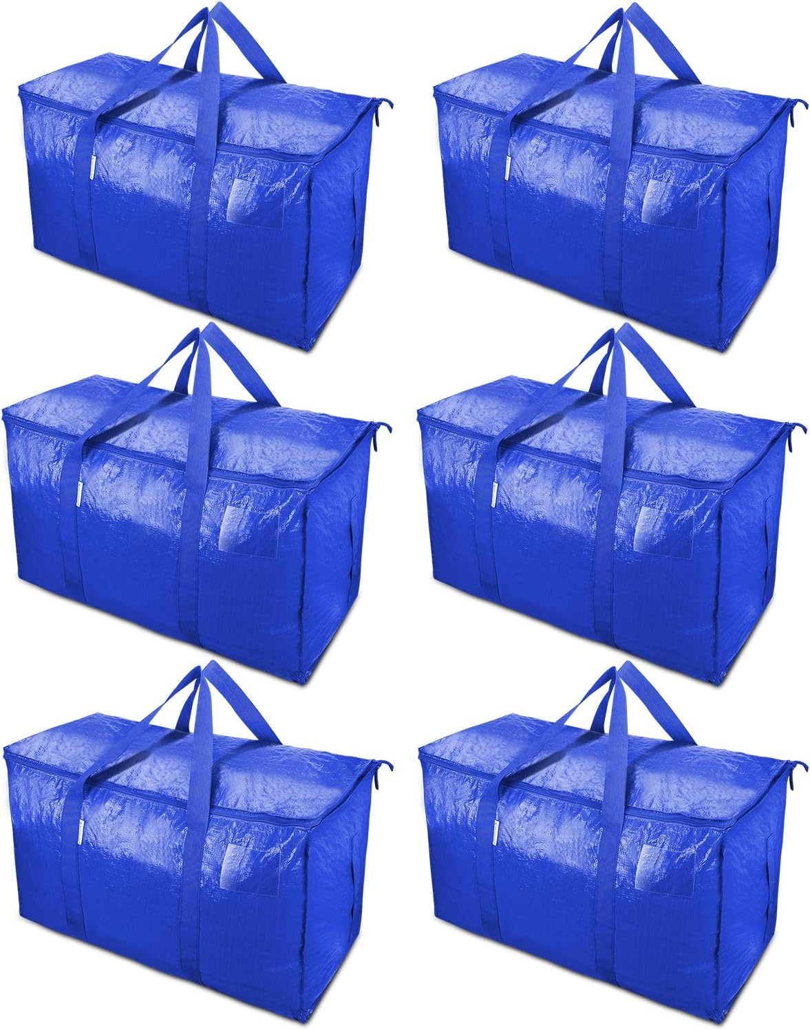 TICONN 6 Pack Extra Large Moving Bags with Zippers & Carrying Handles, Heavy-Duty Storage Tote Moving Boxes for Space Saving TICONN 6 Pack Extra Large Moving Bags with Zippers & Carrying Handles, Heavy-Duty Storage Tote Moving Boxes for Space Saving