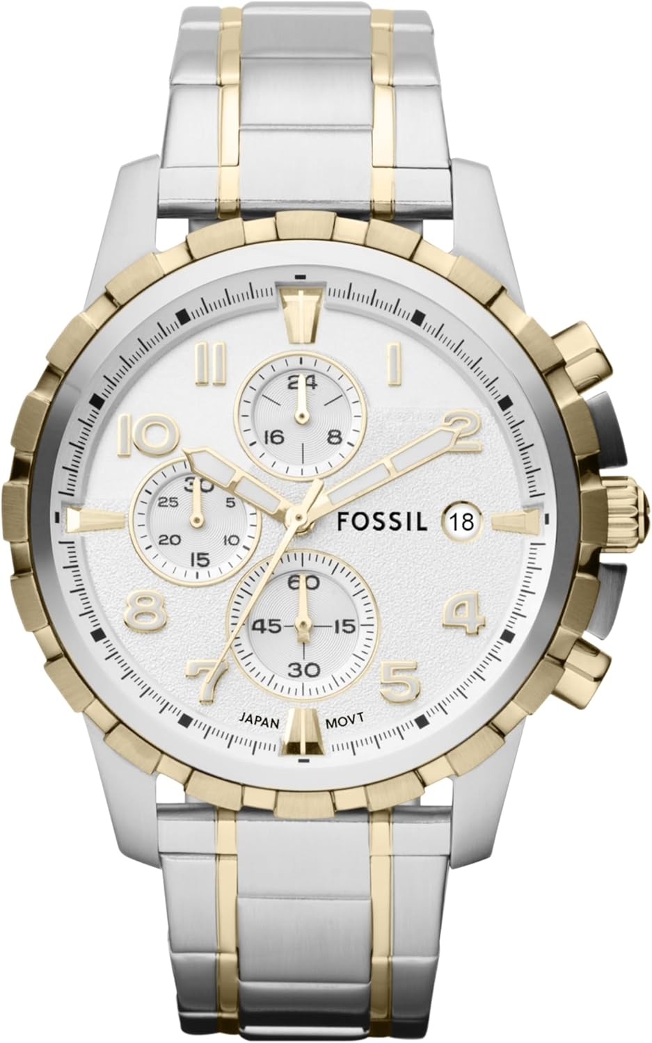 Fossil Dean Men’s Dress Watch with Chronograph Display and Stainless Steel Bracelet Band Fossil Dean Men’s Dress Watch with Chronograph Display and Stainless Steel Bracelet Band