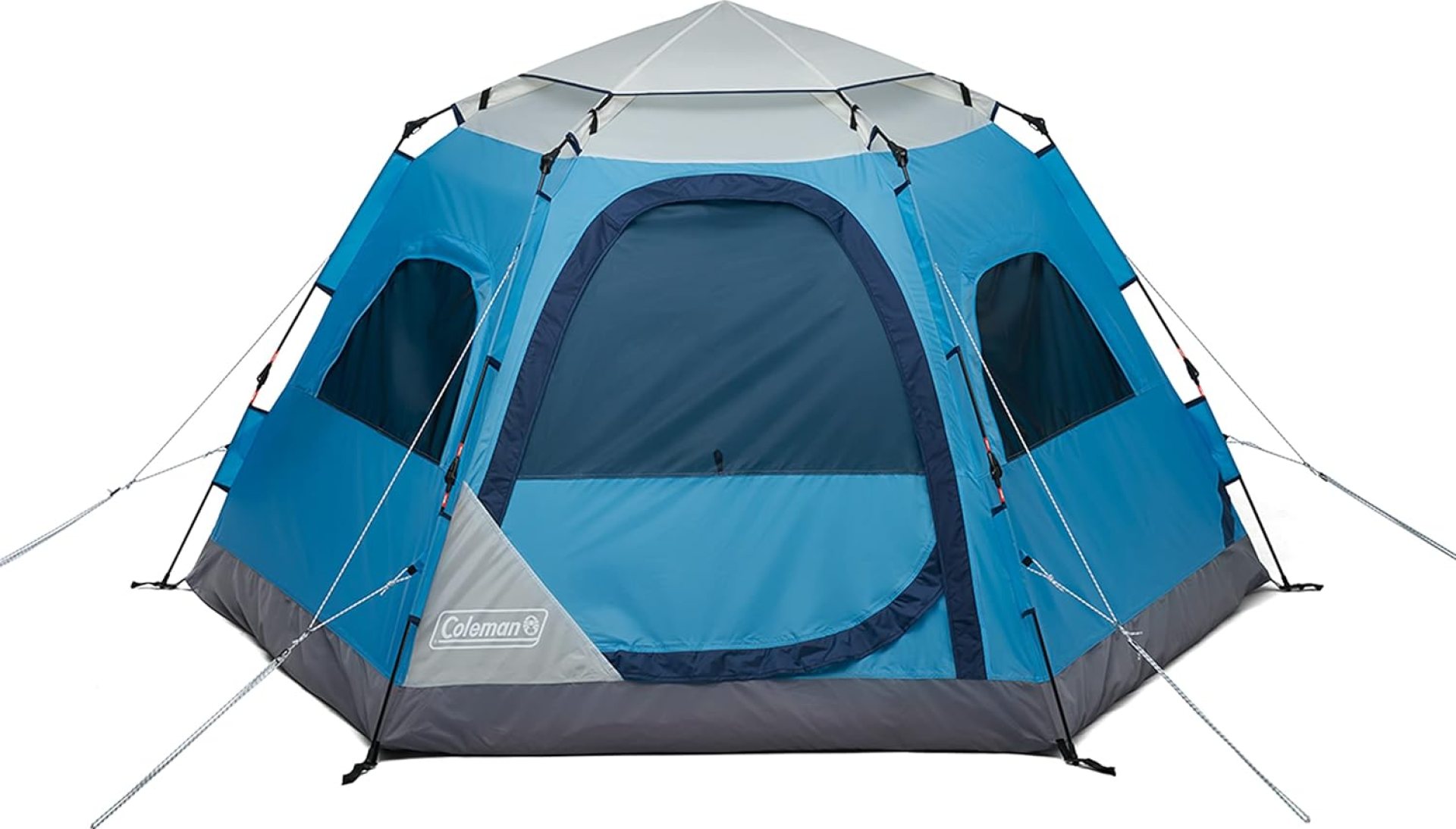 Coleman Camp Burst 4-Person Camping Tent, Umbrella-Style Pop-Up Tent with 45s Easy Setup, Dark Room Option Available, Tub Floor and Taped Seams Keep You Dry, 360° Views Coleman Camp Burst 4-Person Camping Tent, Umbrella-Style Pop-Up Tent with 45s Easy Setup, Dark Room Option Available, Tub Floor and Taped Seams Keep You Dry, 360° Views