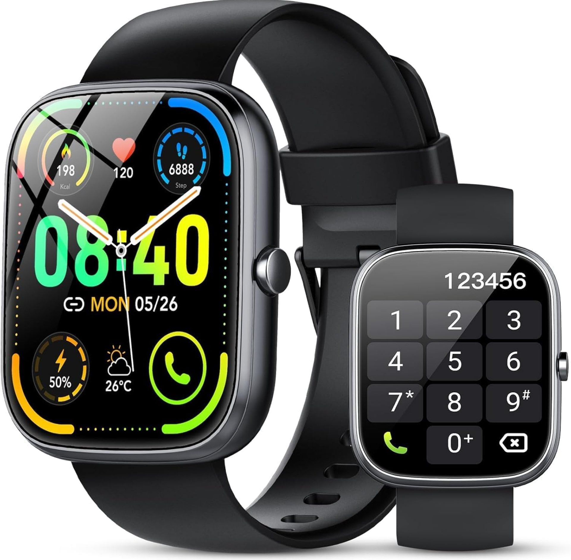 Smart Watch for Men Women (Answer/Make Call), 1.91″ Smartwatch Fitness Activity Tracker, 100+ Sports Modes/Heart Rate/Sleep Monitor/Pedometer/Calories, IP68 Waterproof Fitness Watch for Android iOS Smart Watch for Men Women (Answer/Make Call), 1.91″ Smartwatch Fitness Activity Tracker, 100+ Sports Modes/Heart Rate/Sleep Monitor/Pedometer/Calories, IP68 Waterproof Fitness Watch for Android iOS