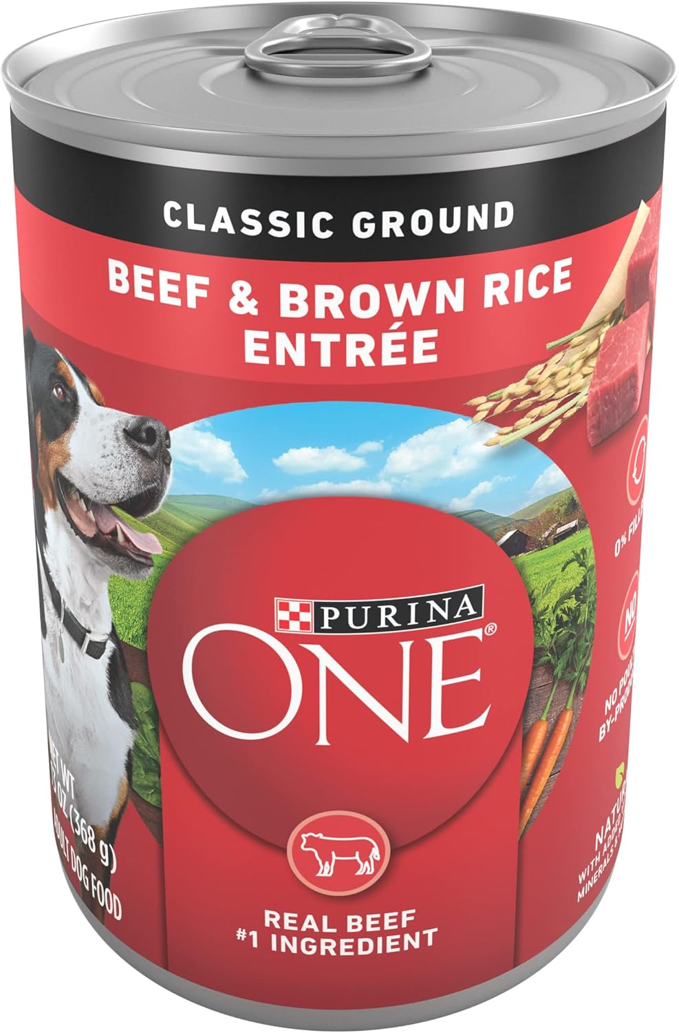 Purina ONE Classic Ground Beef and Brown Rice Entree Adult Wet Dog Food – (Pack of 12) 13 oz. Cans Purina ONE Classic Ground Beef and Brown Rice Entree Adult Wet Dog Food – (Pack of 12) 13 oz. Cans