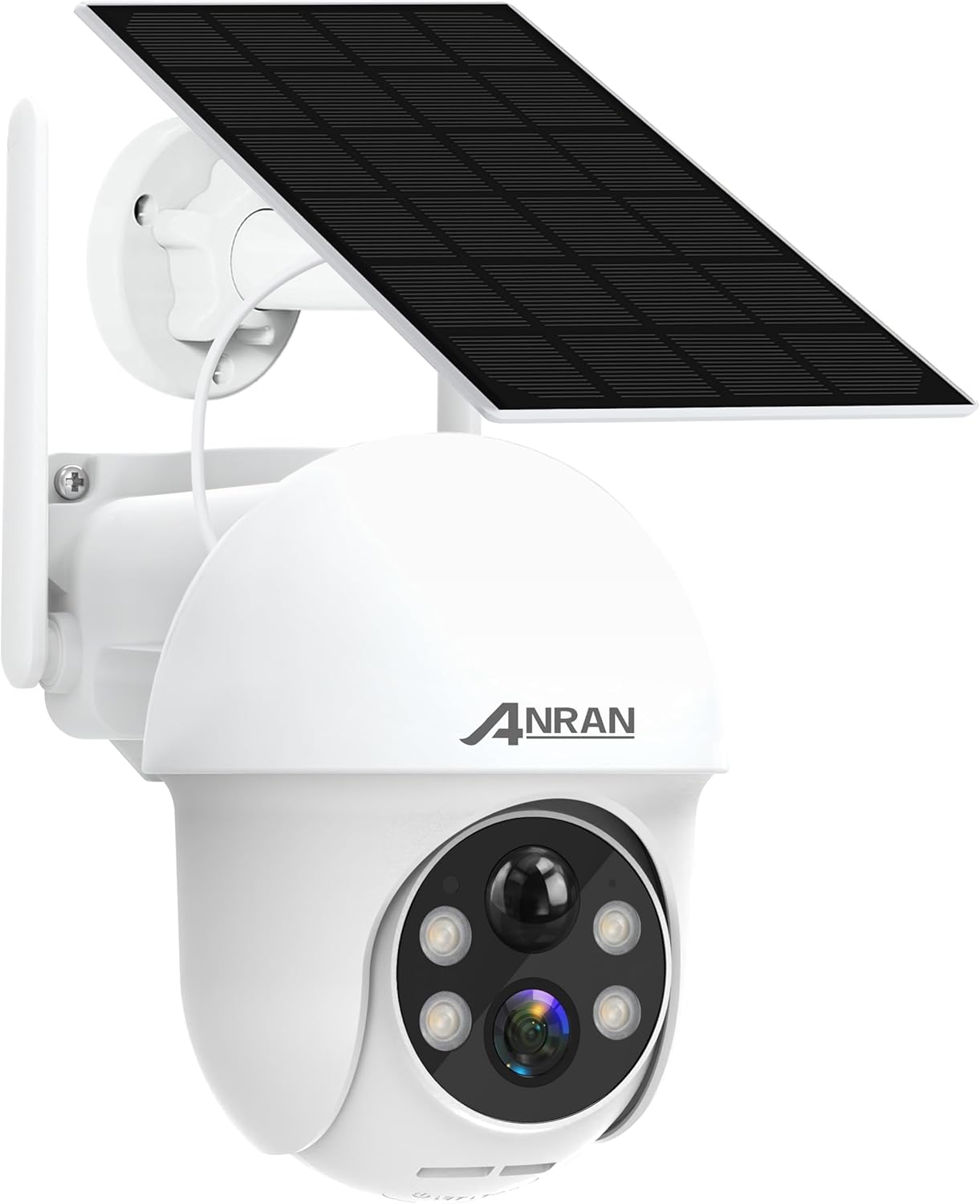 ANRAN Security Camera Wireless Outdoor, 2K Solar Outdoor Camera with 360° View, Smart Siren, Spotlights, Color Night Vision, PIR Human Detection, Pan Tilt Control, 2-Way Talk, IP65, Q1 White ANRAN Security Camera Wireless Outdoor, 2K Solar Outdoor Camera with 360° View, Smart Siren, Spotlights, Color Night Vision, PIR Human Detection, Pan Tilt Control, 2-Way Talk, IP65, Q1 White