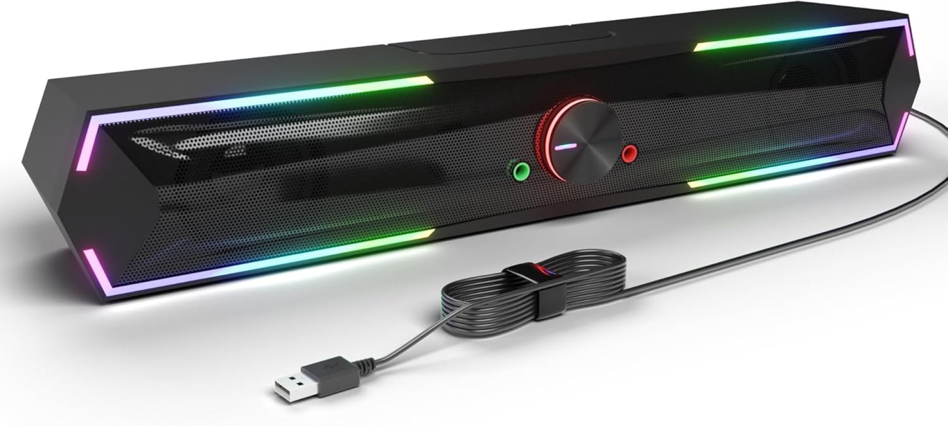 ROSON Bluetooth Computer Speakers, Adjustable RGB PC Gaming Speakers with Enhanced Bass and Volume Control, Stereo USB Powered 3.5mm Aux Multimedia Speakers for Laptop/Desktop/Tablets/Phone ROSON Bluetooth Computer Speakers, Adjustable RGB PC Gaming Speakers with Enhanced Bass and Volume Control, Stereo USB Powered 3.5mm Aux Multimedia Speakers for Laptop/Desktop/Tablets/Phone