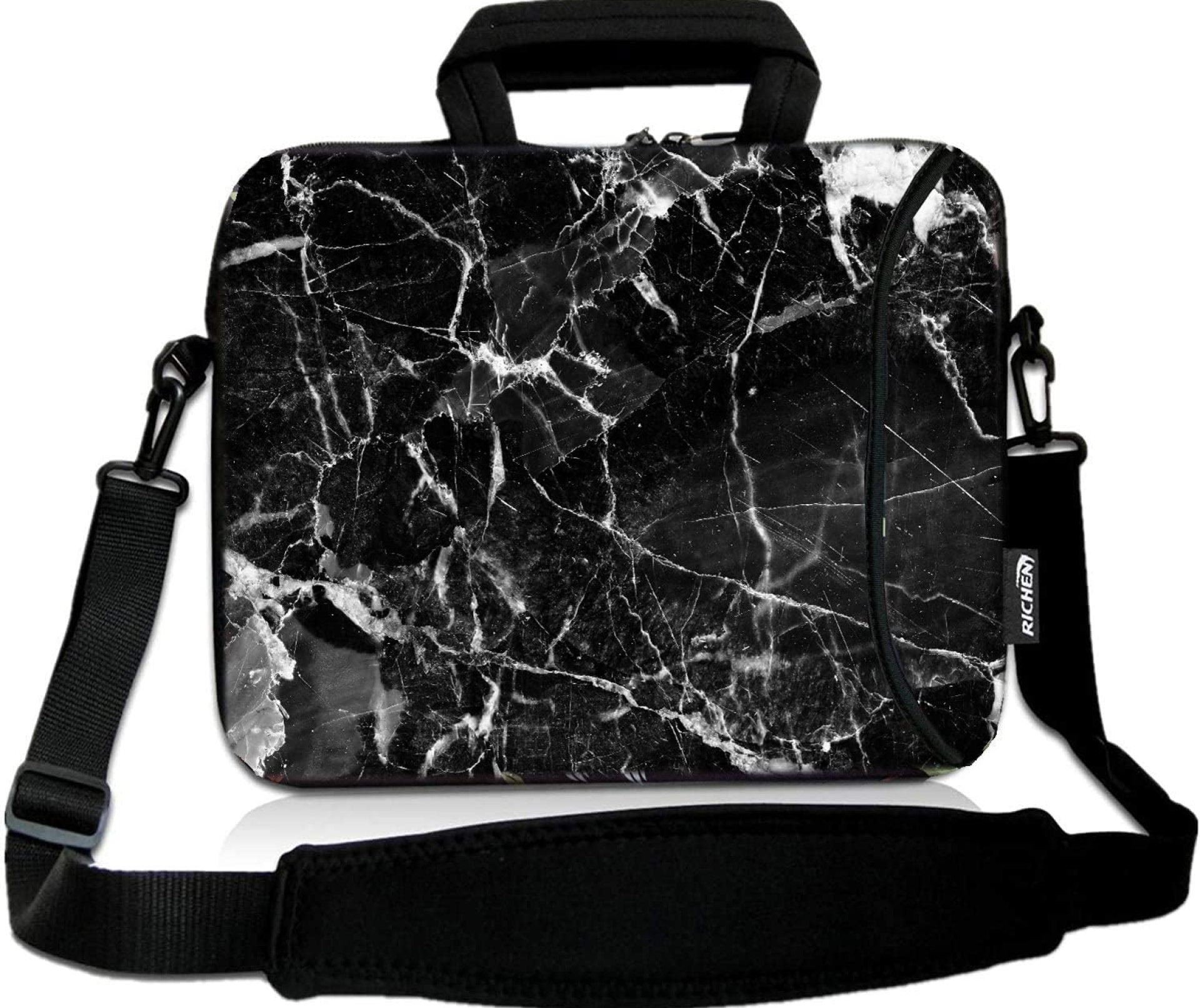 RICHEN Messenger Bag Carrying Case Sleeve with Handle Accessory Pocket Fits Laptops/Notebook/ebooks/Kids tablet/ipad (11-13.3 inch, Black Marble) RICHEN Messenger Bag Carrying Case Sleeve with Handle Accessory Pocket Fits Laptops/Notebook/ebooks/Kids tablet/ipad (11-13.3 inch, Black Marble)