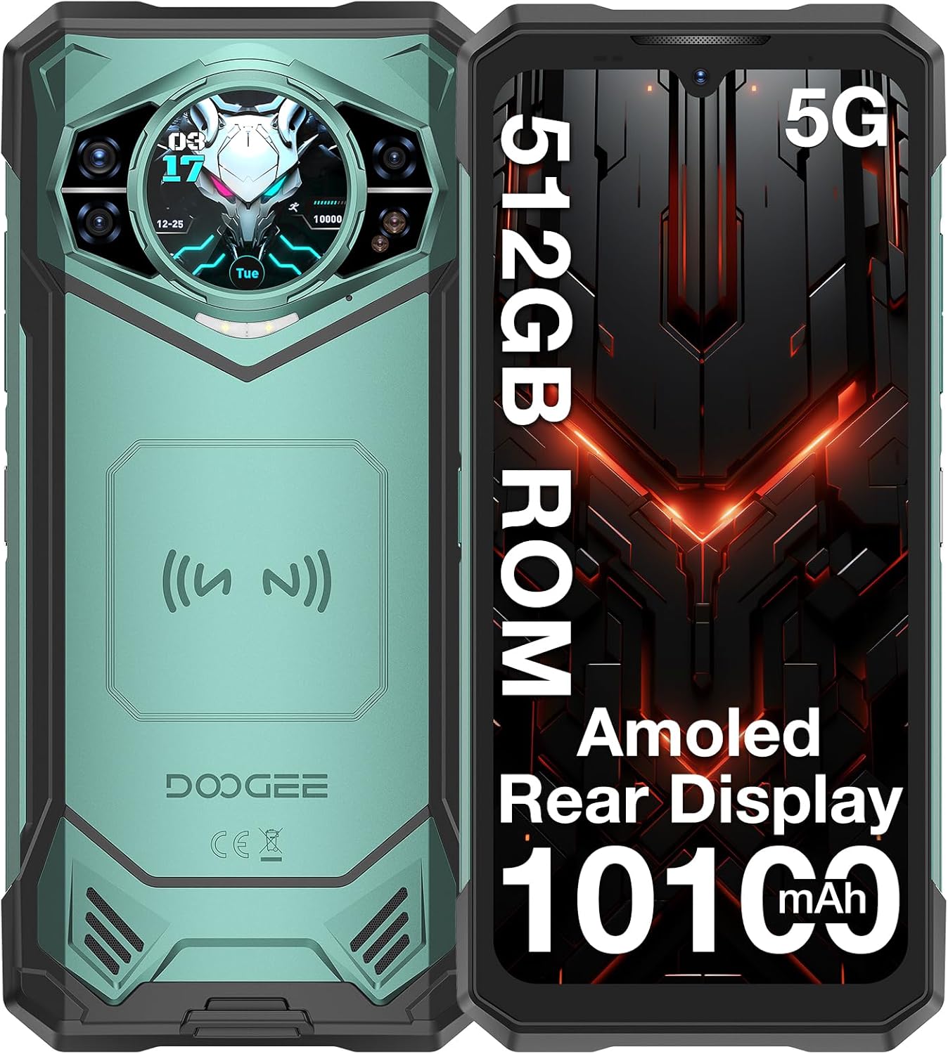 DOOGEE S200 X Rugged Phone 5G, 32GB+512GB/TF 2TB, Android 14 Smartphone with 1.32″ Amoled Screen, 10100mAh/33W, 100MP+20MP+20MP Camera, 6.72″ FHD/120Hz, Waterproof, NFC/OTG DOOGEE S200 X Rugged Phone 5G, 32GB+512GB/TF 2TB, Android 14 Smartphone with 1.32″ Amoled Screen, 10100mAh/33W, 100MP+20MP+20MP Camera, 6.72″ FHD/120Hz, Waterproof, NFC/OTG