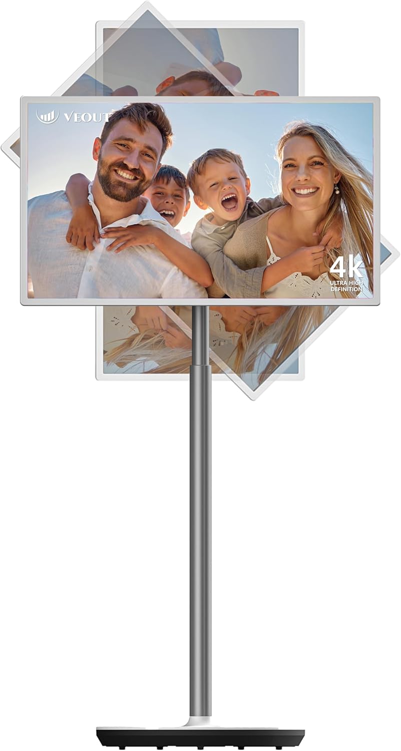 32″ 4K Home Portable TV on Wheels, Smart Wireless Portable Monitor with Touch Screen, Android System, Built in Battery and Remote Control 32″ 4K Home Portable TV on Wheels, Smart Wireless Portable Monitor with Touch Screen, Android System, Built in Battery and Remote Control