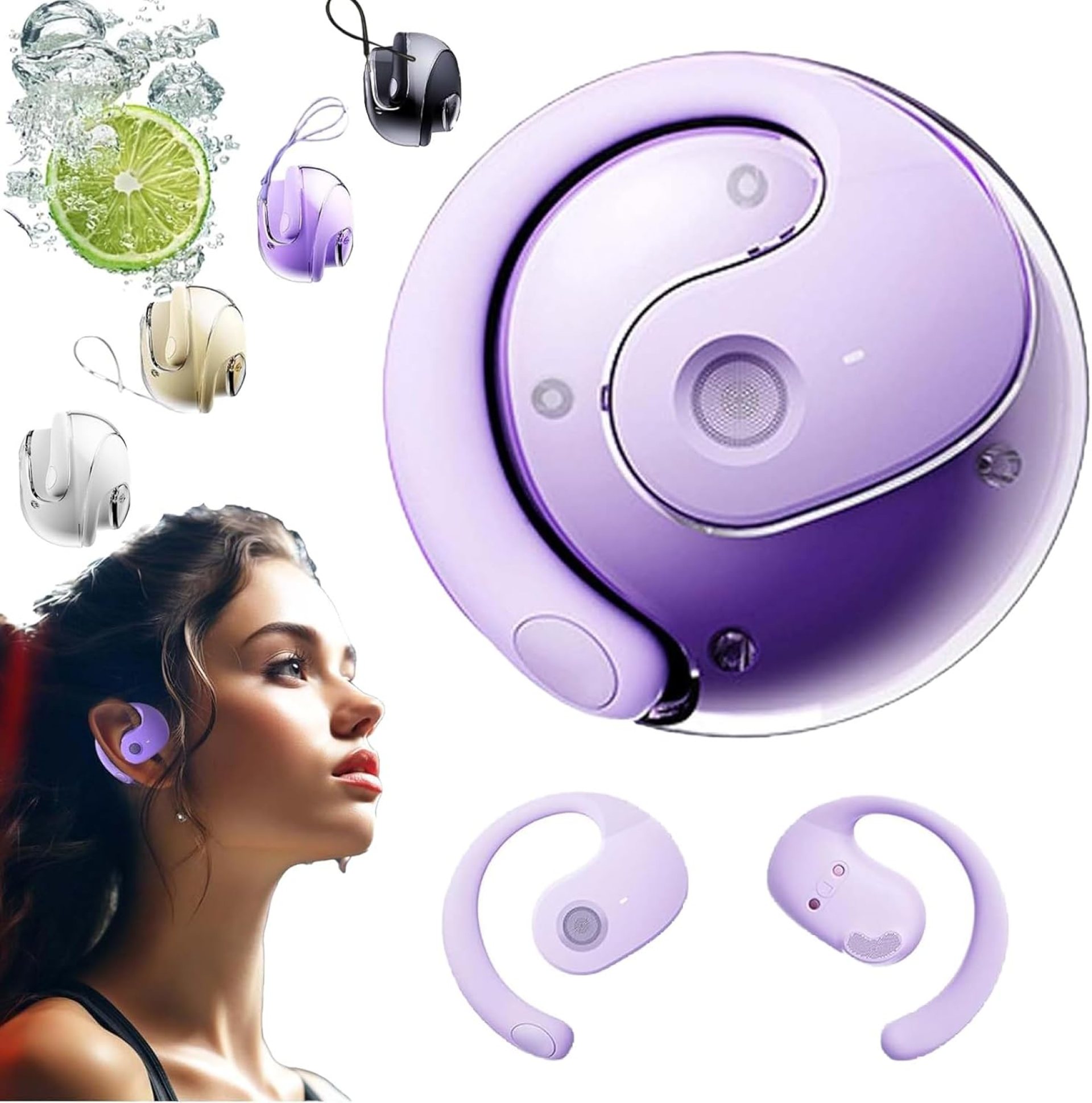 Hy-T26 X15 Pro Earphone Wireless Bluetooth, Awaze Labs X15 Pro Earbuds, 2024 New Upgraded Earbuds Bluetooth Headphones, Noise Canceling Sports Open 3D Stereo Hanging Bluetooth 5.4 Earphones (Purple) Hy-T26 X15 Pro Earphone Wireless Bluetooth, Awaze Labs X15 Pro Earbuds, 2024 New Upgraded Earbuds Bluetooth Headphones, Noise Canceling Sports Open 3D Stereo Hanging Bluetooth 5.4 Earphones (Purple)