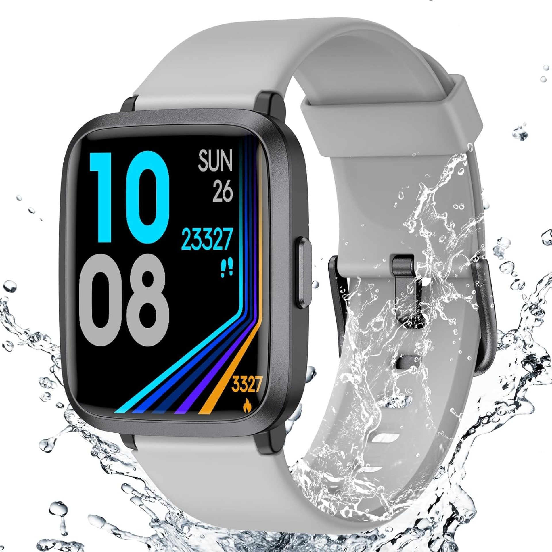 Fitness Tracker Watch with Heart Rate Monitor, Large Screen Activity Tracker with Pedometer, Sleep Monitor, Calories & Step Counter, 5ATM Waterproof Smart Watch for Women Men Fitness Watch for Sports Fitness Tracker Watch with Heart Rate Monitor, Large Screen Activity Tracker with Pedometer, Sleep Monitor, Calories & Step Counter, 5ATM Waterproof Smart Watch for Women Men Fitness Watch for Sports