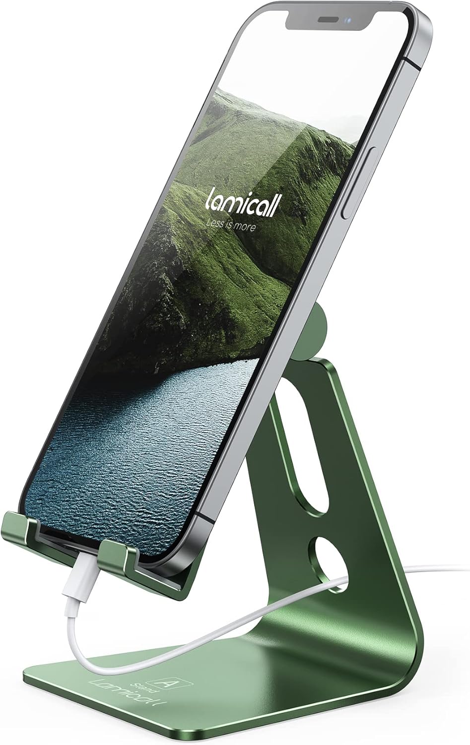 Lamicall Adjustable Phone Stand, Cell Phone Holder Desk, Compatible with Phone 13 12 Mini 11 Pro Xs Max XR X 8 7 6 Plus SE, Smartphones Dock, Office Desktop Accessories – Green Lamicall Adjustable Phone Stand, Cell Phone Holder Desk, Compatible with Phone 13 12 Mini 11 Pro Xs Max XR X 8 7 6 Plus SE, Smartphones Dock, Office Desktop Accessories – Green
