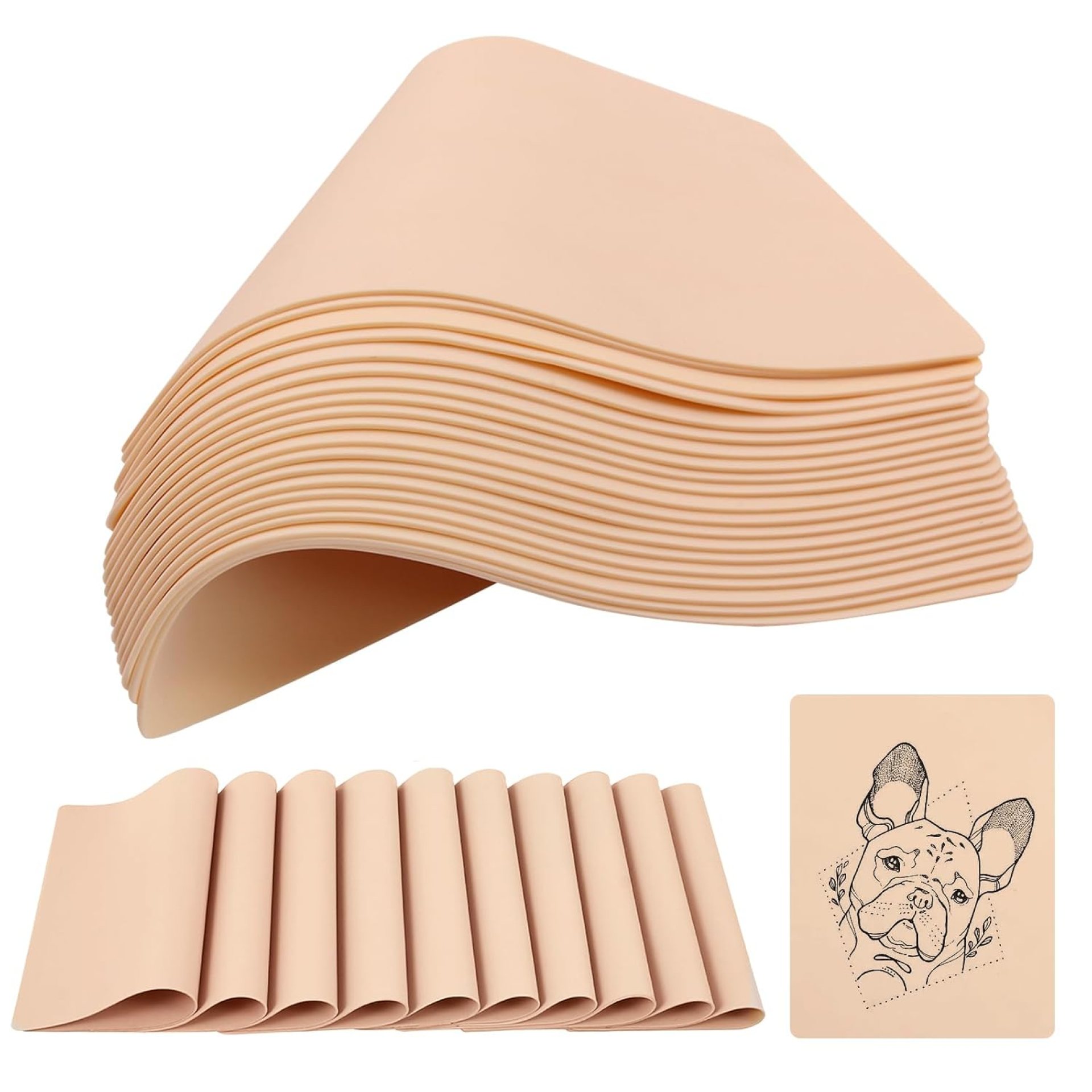 Blank Tattoo Practice Skin – Jconly 30Pcs Double Sides Fake Skin Tattoo Skin for Practicing, 8×6 in Soft Practice Skin for Beginners and Experienced Tattoo Artists… Blank Tattoo Practice Skin – Jconly 30Pcs Double Sides Fake Skin Tattoo Skin for Practicing, 8×6 in Soft Practice Skin for Beginners and Experienced Tattoo Artists…