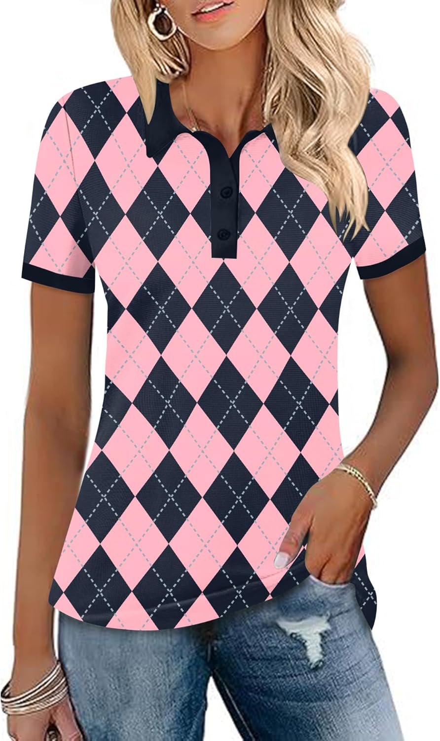LOMON Womens Golf Polo Shirts Short Sleeve Collared Tops Lightweight Moisture Wicking Tennis Activewear S-XXL LOMON Womens Golf Polo Shirts Short Sleeve Collared Tops Lightweight Moisture Wicking Tennis Activewear S-XXL