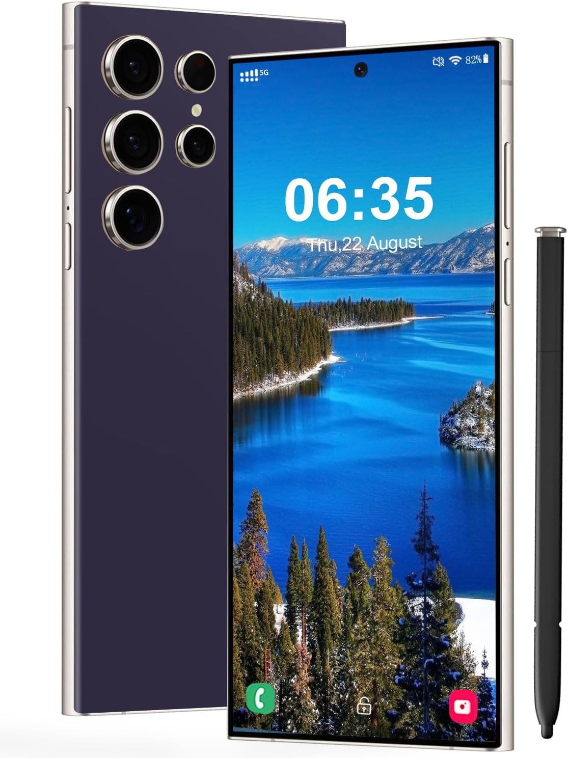 I24 Ultra 5G Unlocked Smartphone, 8GB+256GB Unlocked Phones, Built-in Pen, 6.8″ HD Screen, 6800mAh Battery, Android 13, 48MP+108MP Dual Camera, Dual SIM, Face ID, Fingerprint Lock (Purple8+256GB) I24 Ultra 5G Unlocked Smartphone, 8GB+256GB Unlocked Phones, Built-in Pen, 6.8″ HD Screen, 6800mAh Battery, Android 13, 48MP+108MP Dual Camera, Dual SIM, Face ID, Fingerprint Lock (Purple8+256GB)