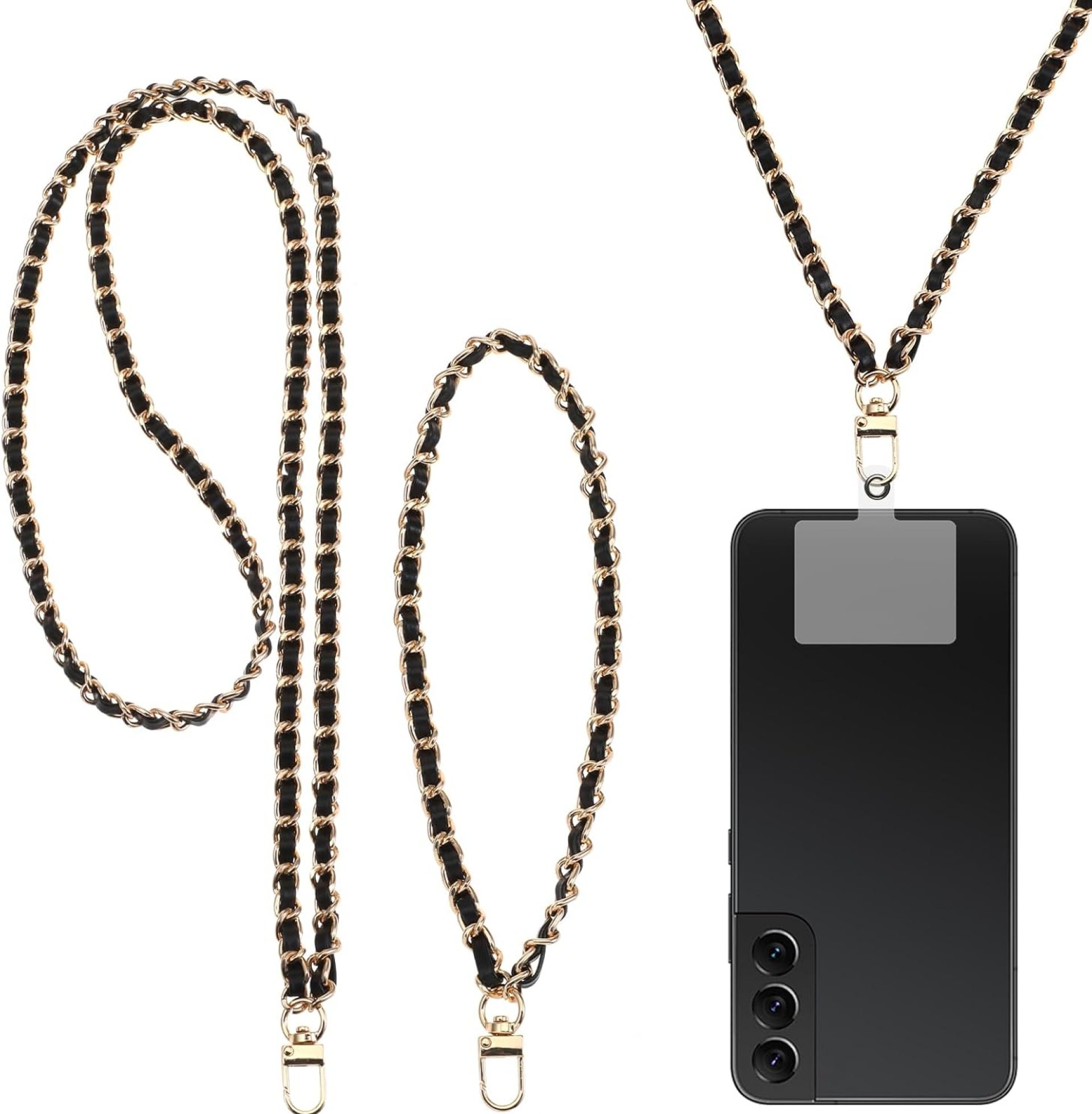 Cell Phone Lanyard,Metal Phone Lanyards for Around the Neck 48In and 20In Gold Phone Wrist Strap Compatible with Most Smart,Crossbody Phone Lanyard for Women Cell Phone Lanyard,Metal Phone Lanyards for Around the Neck 48In and 20In Gold Phone Wrist Strap Compatible with Most Smart,Crossbody Phone Lanyard for Women