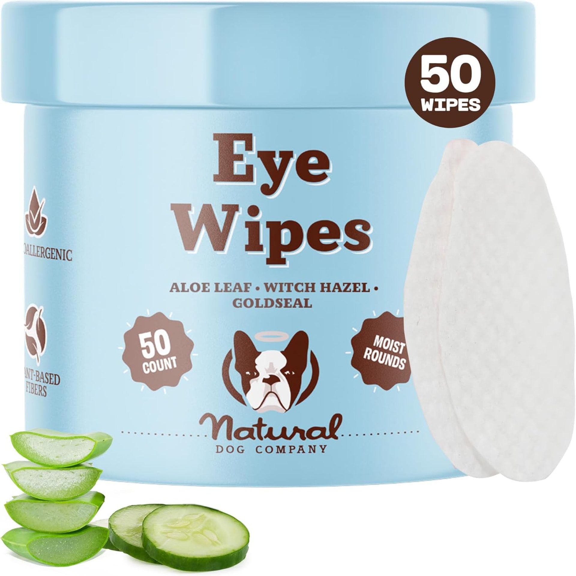 Natural Dog Eye Wipes for Dogs -50 Cnt- Soothing Dog Eye Wipes with Natural, Non-Irritating Ingredients Green Tea & Goldenseal, Effective Dog Tear Stain Remover Wipe & Dog Eye Gunk Remover Wipe, Vegan Natural Dog Eye Wipes for Dogs -50 Cnt- Soothing Dog Eye Wipes with Natural, Non-Irritating Ingredients Green Tea & Goldenseal, Effective Dog Tear Stain Remover Wipe & Dog Eye Gunk Remover Wipe, Vegan