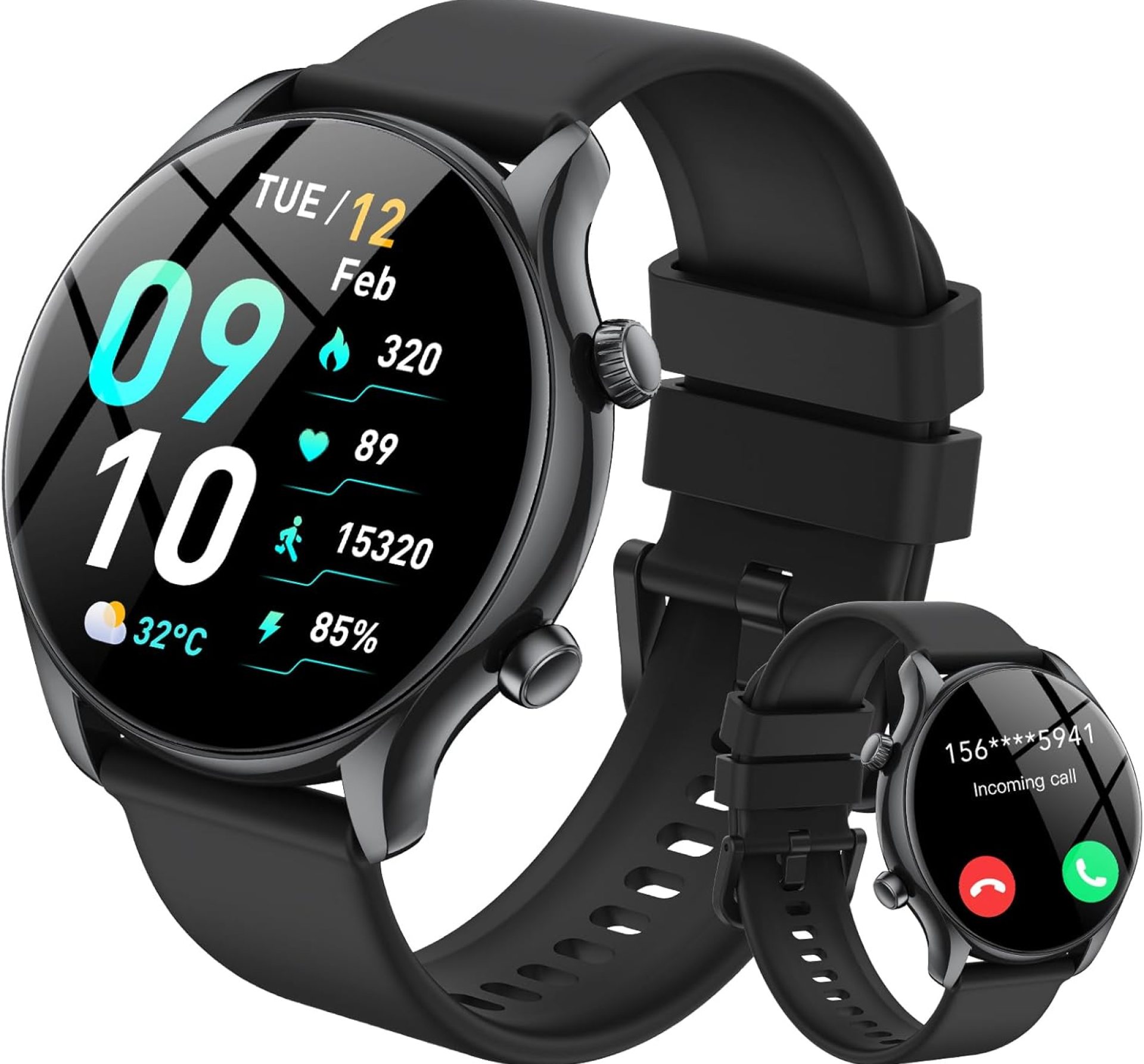 Smart Watch, 1.39″ Smartwatch for Men Women (Answer/Make Call), Fitness Activity Tracker with Heart Rate & Sp02 Monitor, 100+ Sport Modes, IP68 Waterproof Fitness Watch for Android iOS (Black) Smart Watch, 1.39″ Smartwatch for Men Women (Answer/Make Call), Fitness Activity Tracker with Heart Rate & Sp02 Monitor, 100+ Sport Modes, IP68 Waterproof Fitness Watch for Android iOS (Black)