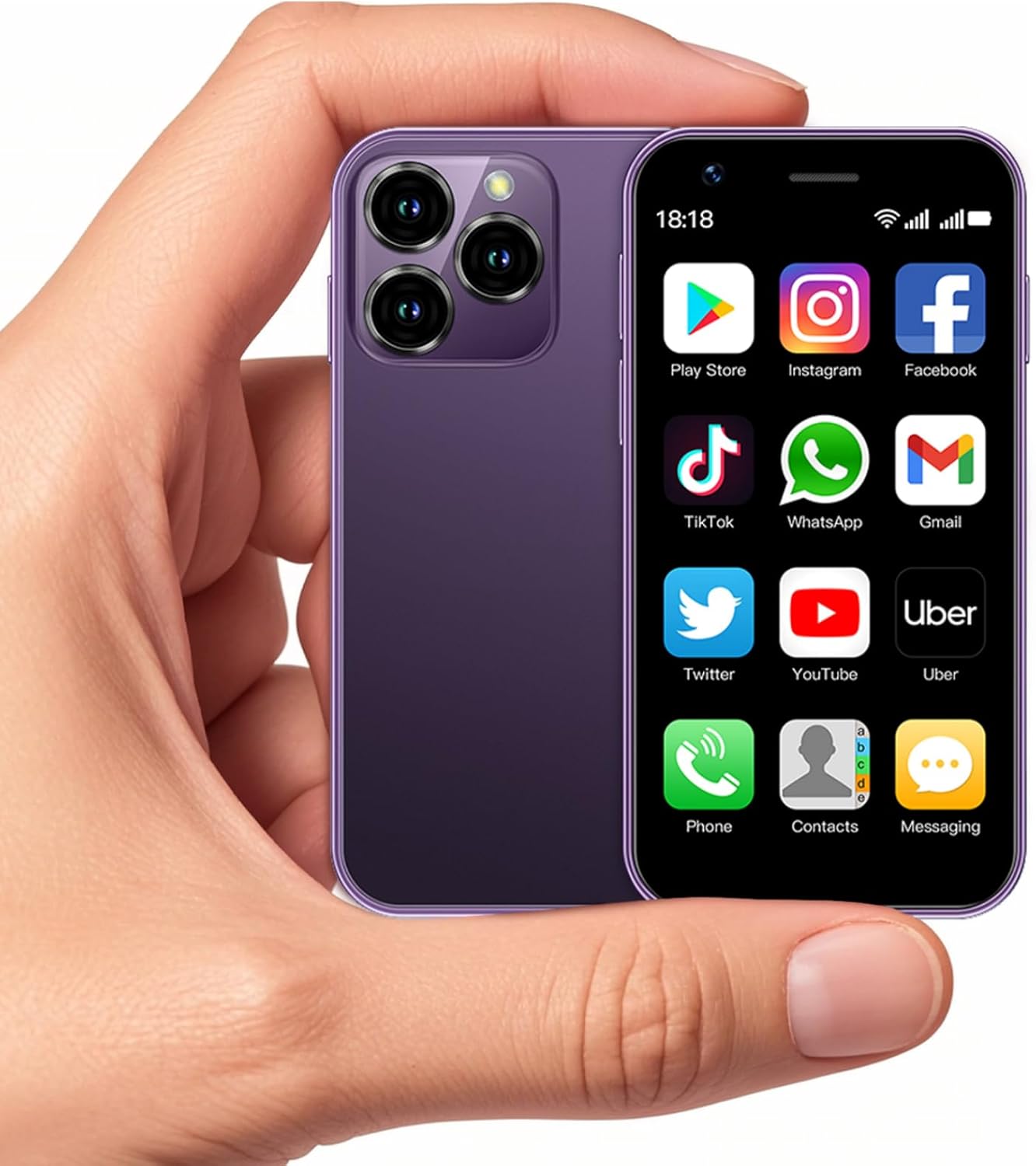 Mini Smartphone XS15,3G 3.0 Inch HD 2GB+16GB Android 8.1 1000mAh Dual Sim Quad Core Mini Phone Child Gift Small Phone Student Pocket Cellphone(Purple) Mini Smartphone XS15,3G 3.0 Inch HD 2GB+16GB Android 8.1 1000mAh Dual Sim Quad Core Mini Phone Child Gift Small Phone Student Pocket Cellphone(Purple)
