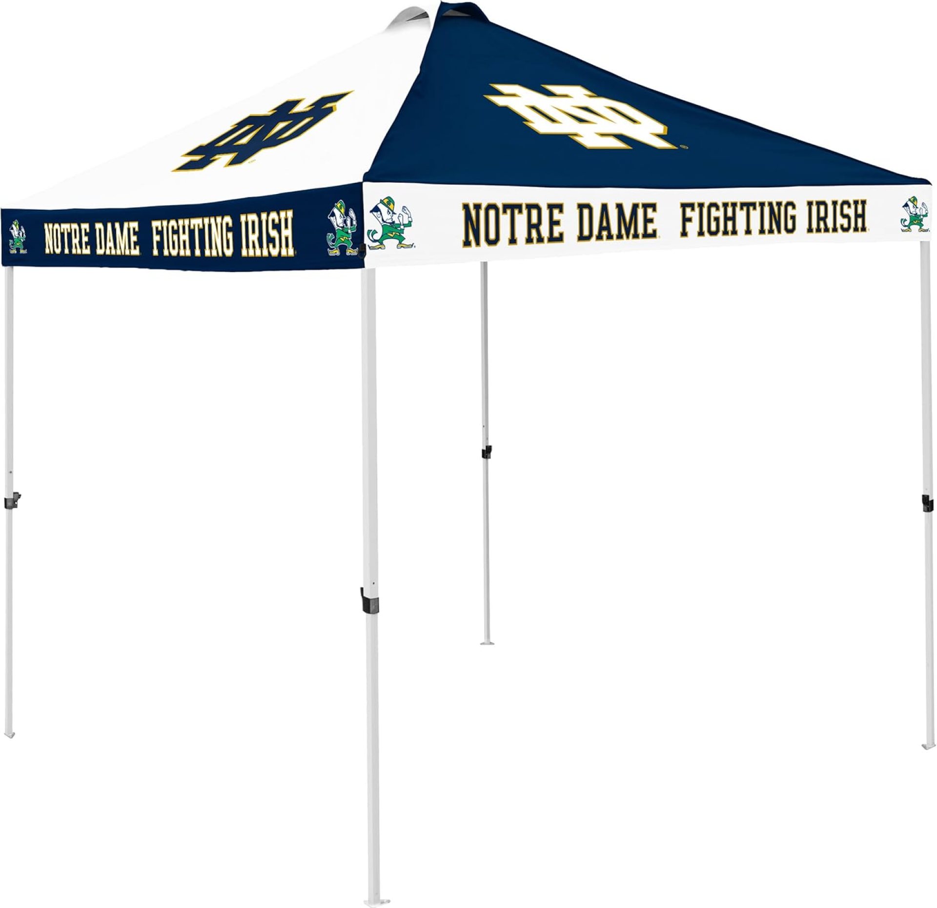 Logo Brands NCAA Notre Dame Fighting Irish 9 x 9 Foot Pinwheel Tailgating Canopy, Navy/White, One Size Logo Brands NCAA Notre Dame Fighting Irish 9 x 9 Foot Pinwheel Tailgating Canopy, Navy/White, One Size