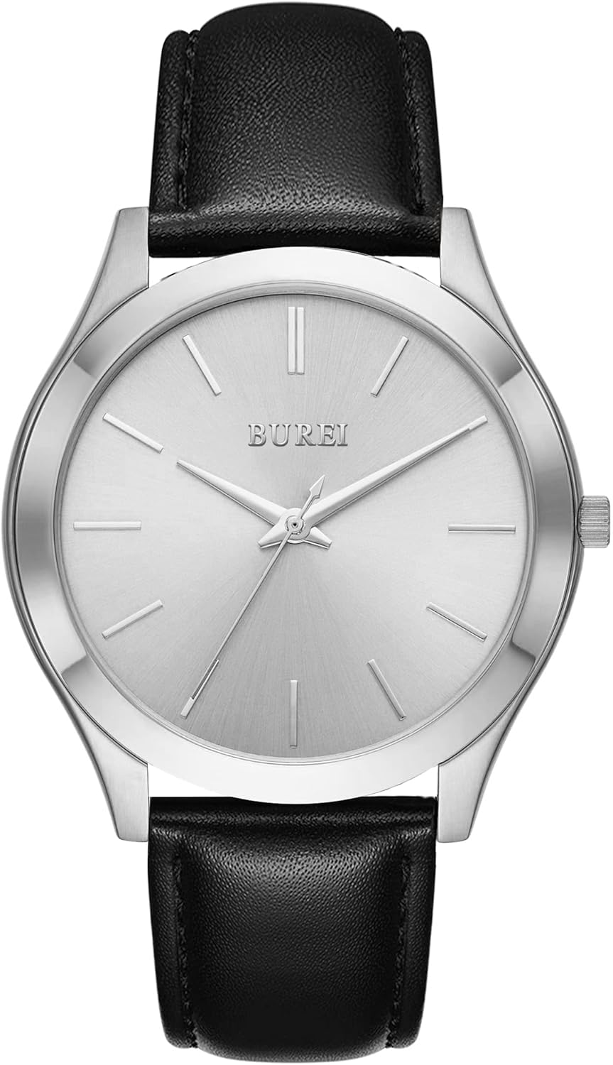 BUREI Men Watches Fashion Business Analog Stainless Steel Quartz Waterproof Watches for Men with Leather Band,Gifts for Men BUREI Men Watches Fashion Business Analog Stainless Steel Quartz Waterproof Watches for Men with Leather Band,Gifts for Men