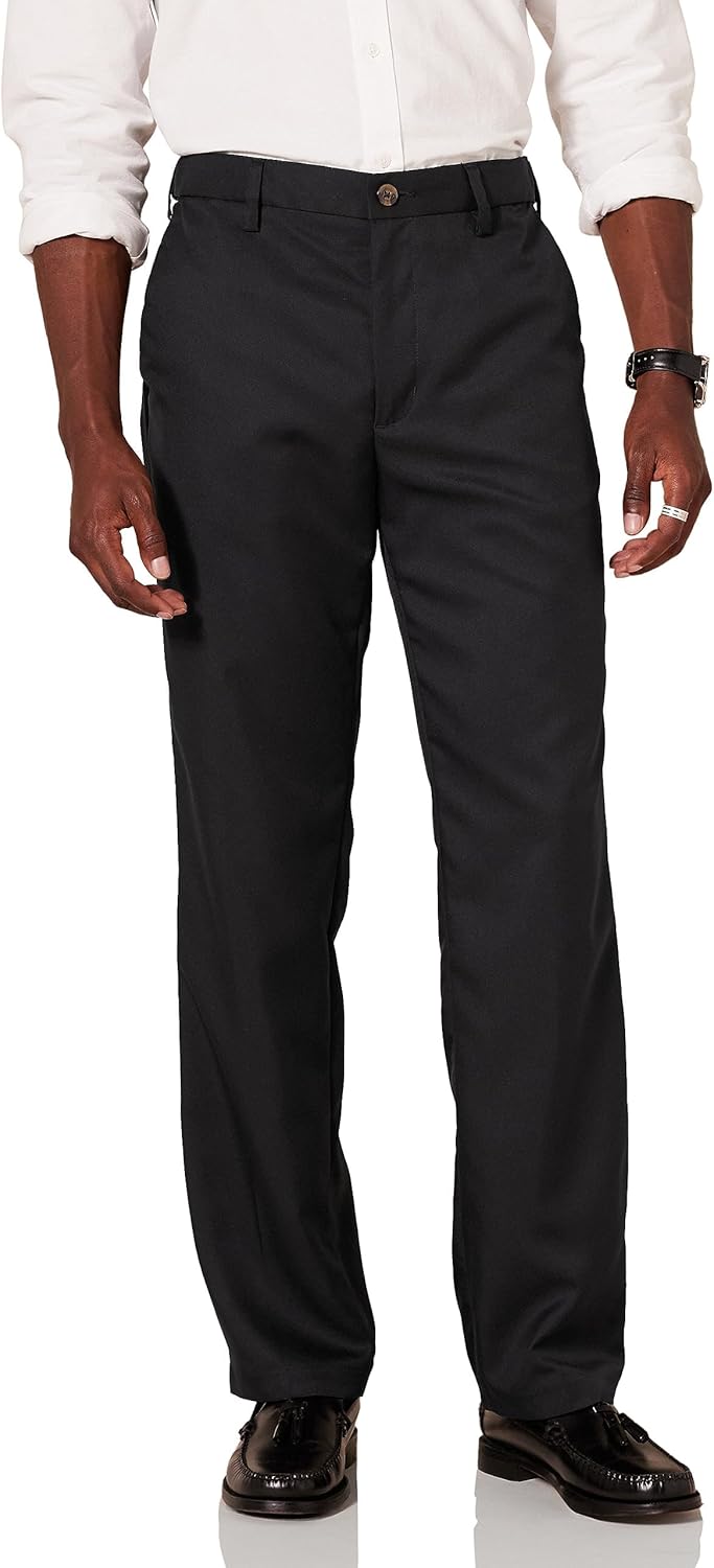 Amazon Essentials Men’s Classic-Fit Expandable-Waist Flat-Front Dress Pant Amazon Essentials Men’s Classic-Fit Expandable-Waist Flat-Front Dress Pant